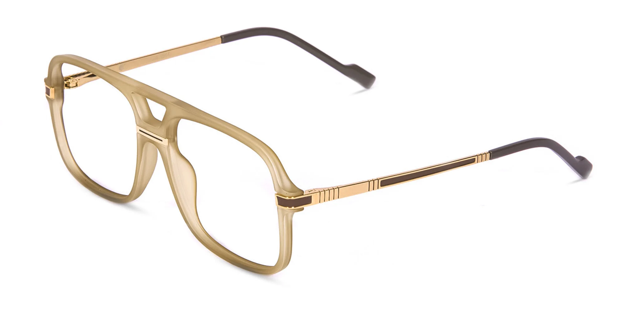 Gold Pilot Eyeglasses-3