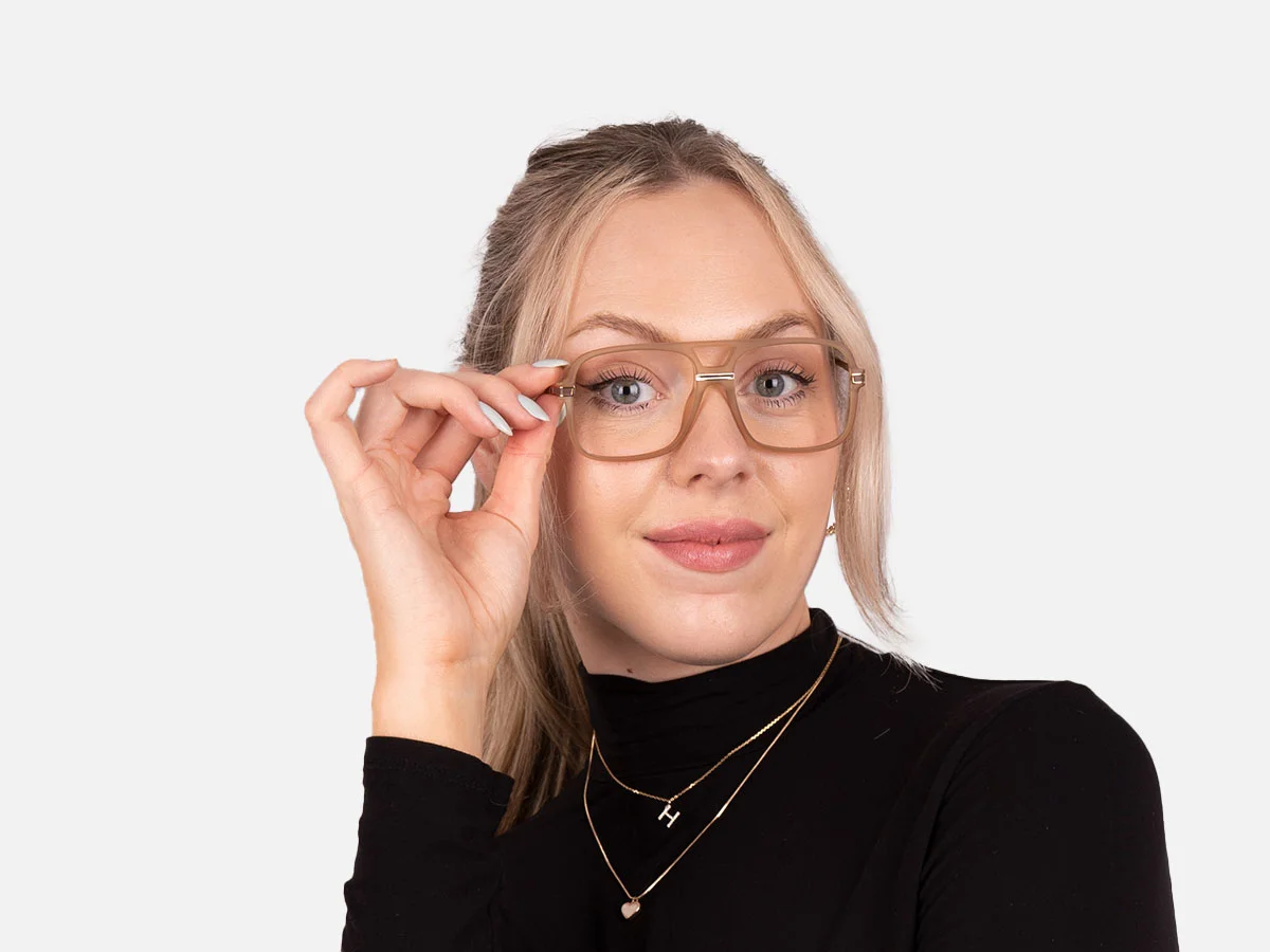 Gold Pilot Eyeglasses-7