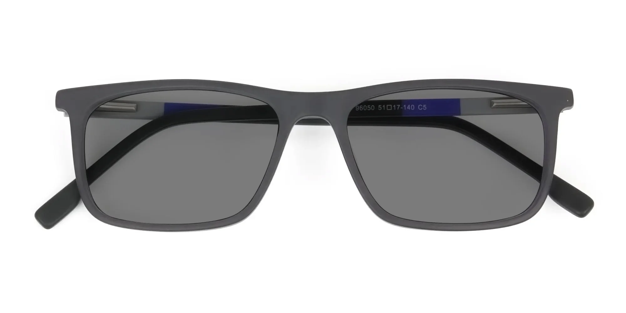 Black Acetate Rectangle Sunglasses-4