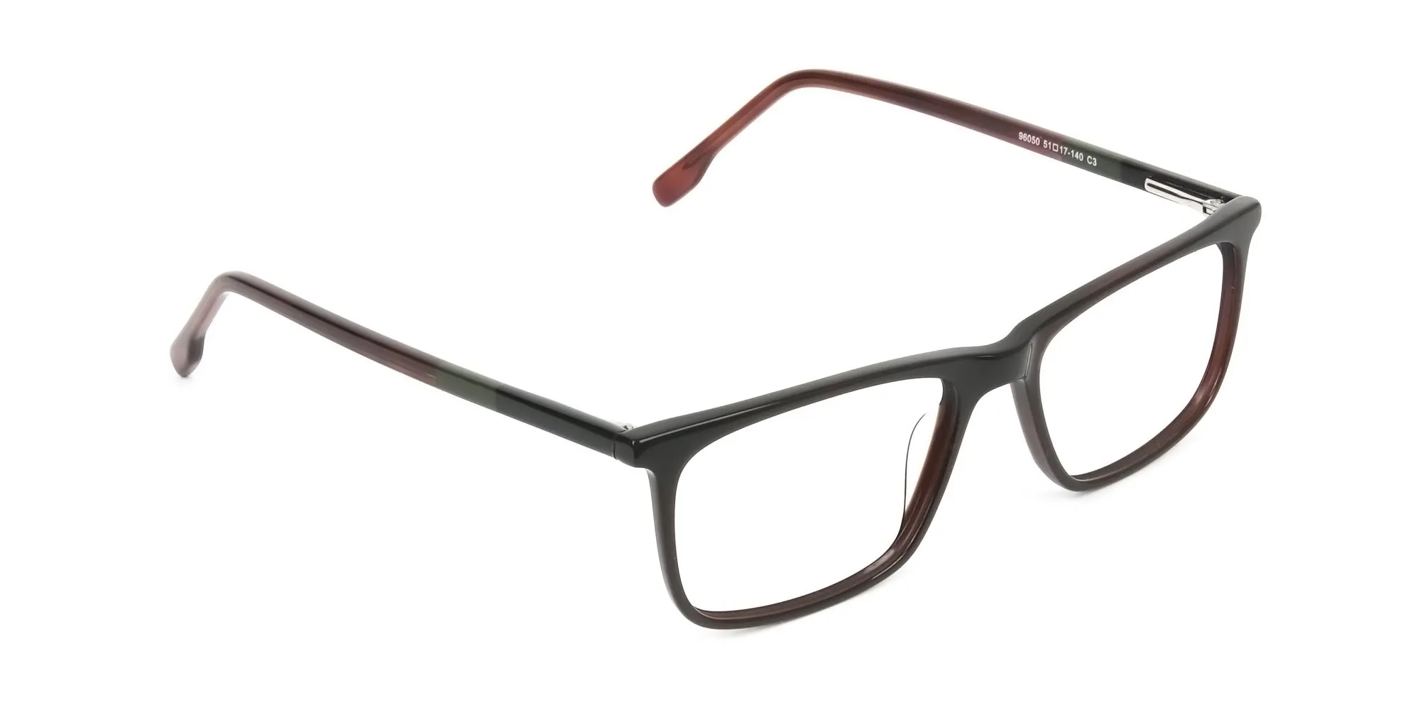 Dark Brown Acetate Spectacles in Rectangular - 2