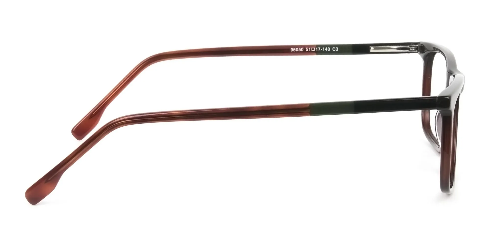 Dark Brown Acetate Spectacles in Rectangular - 2