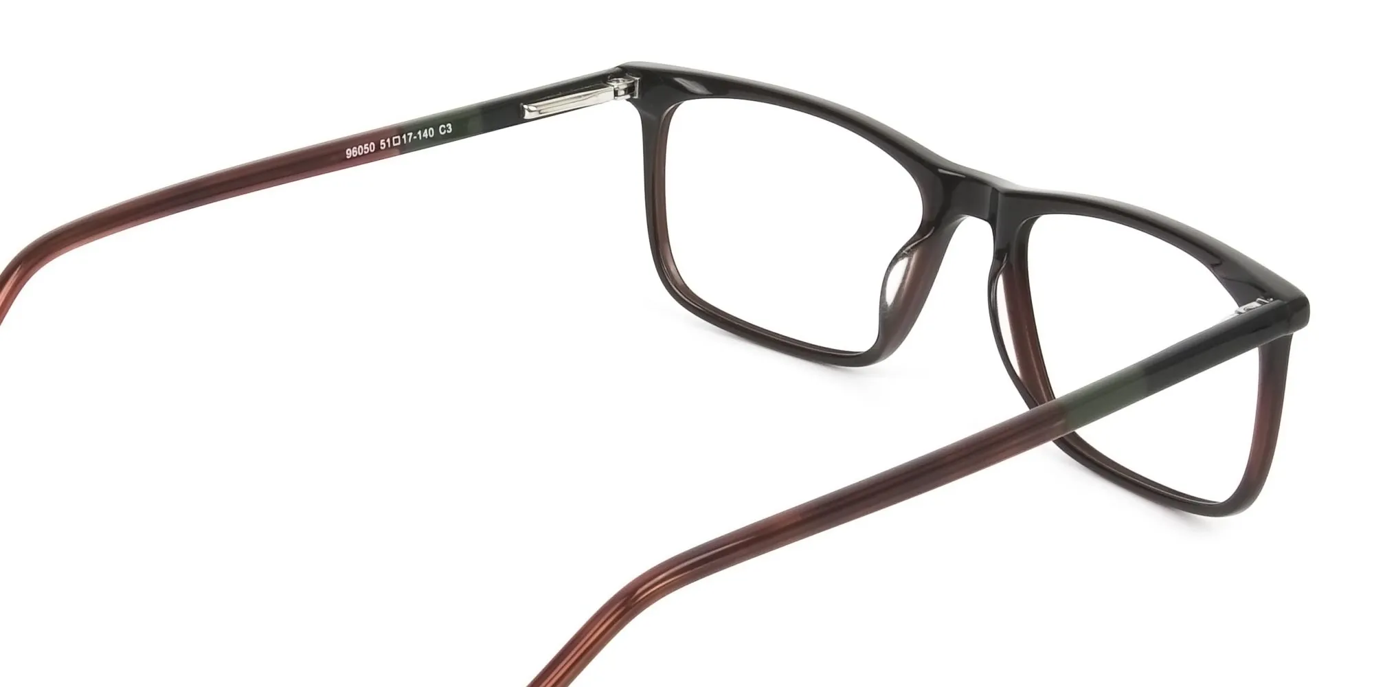 Dark Brown Acetate Spectacles in Rectangular - 2