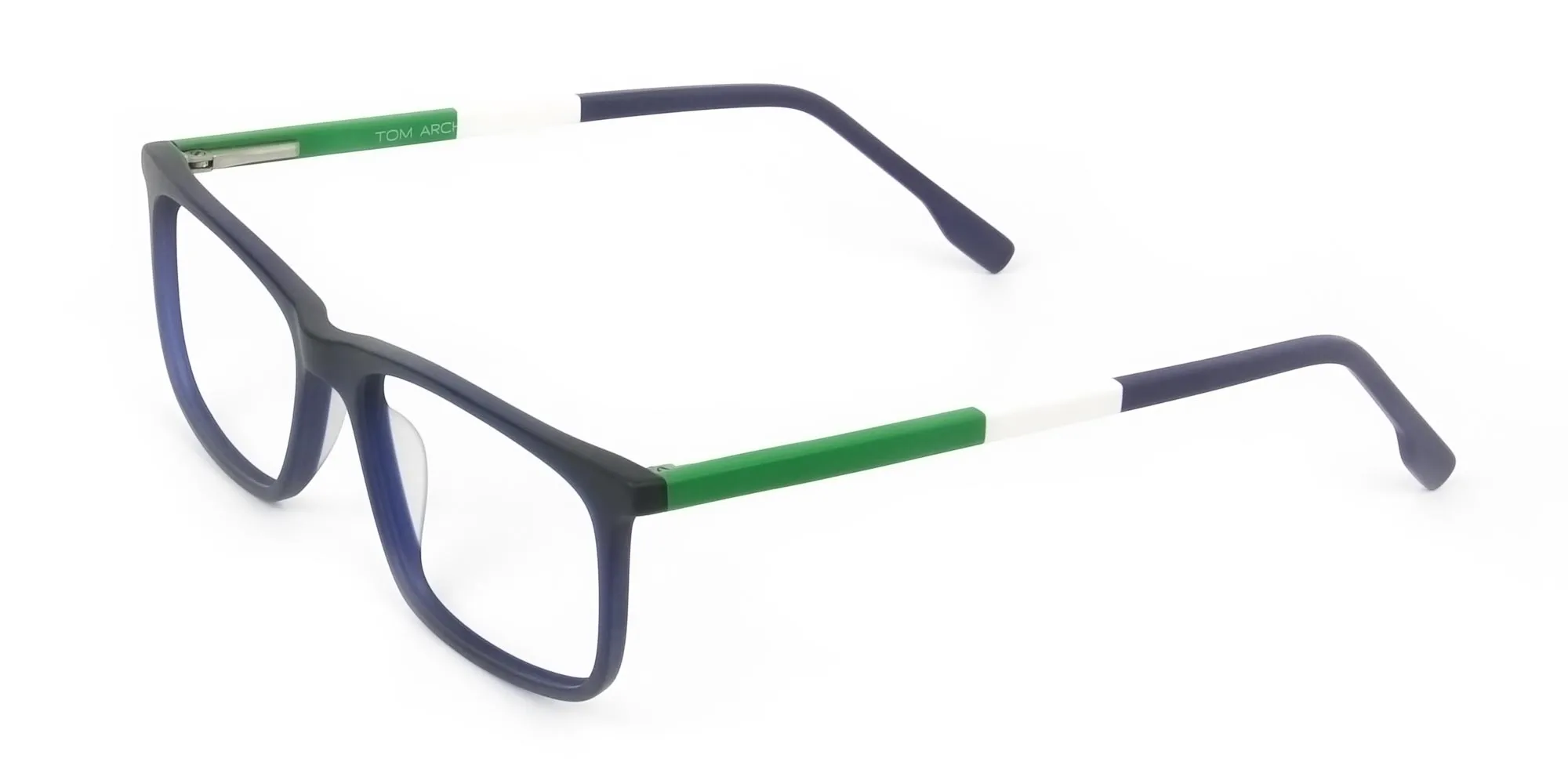 Green & Matte Navy Blue Spectacles - 2