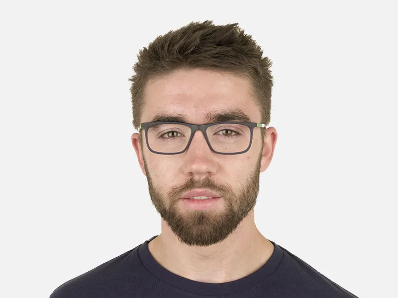 Green & Matte Navy Blue Spectacles - 2