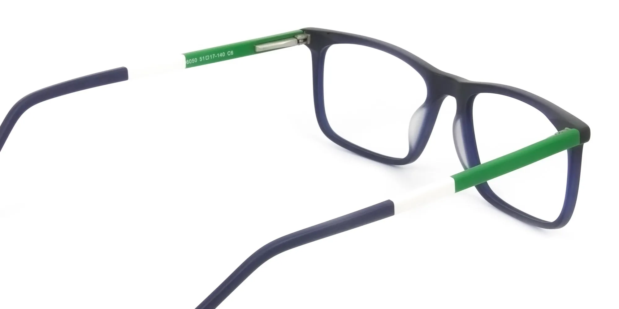 Green & Matte Navy Blue Spectacles - 2