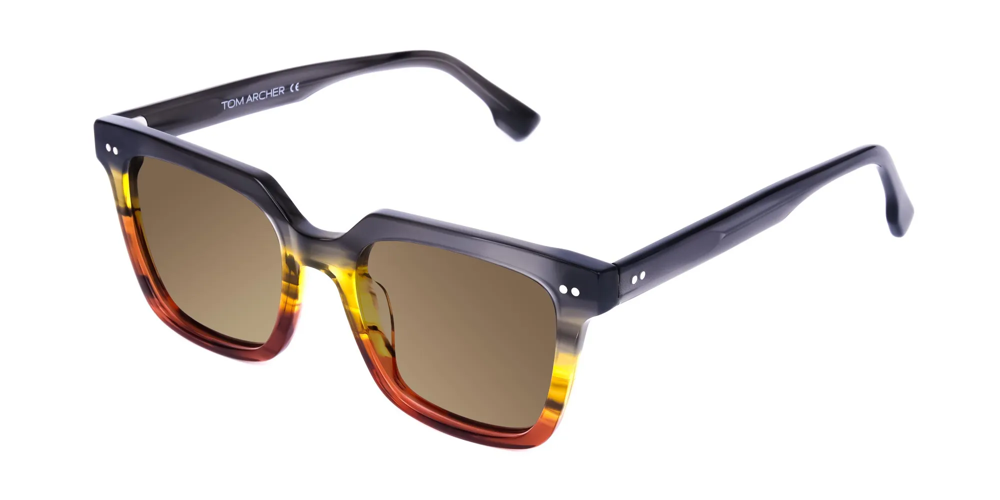 Crystal Brown Square Sunglasses-2