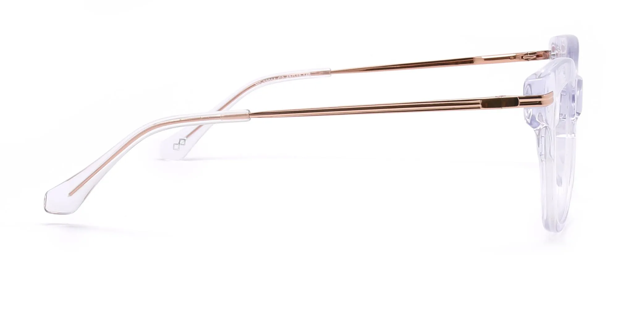cat eye clear rose gold glasses-2