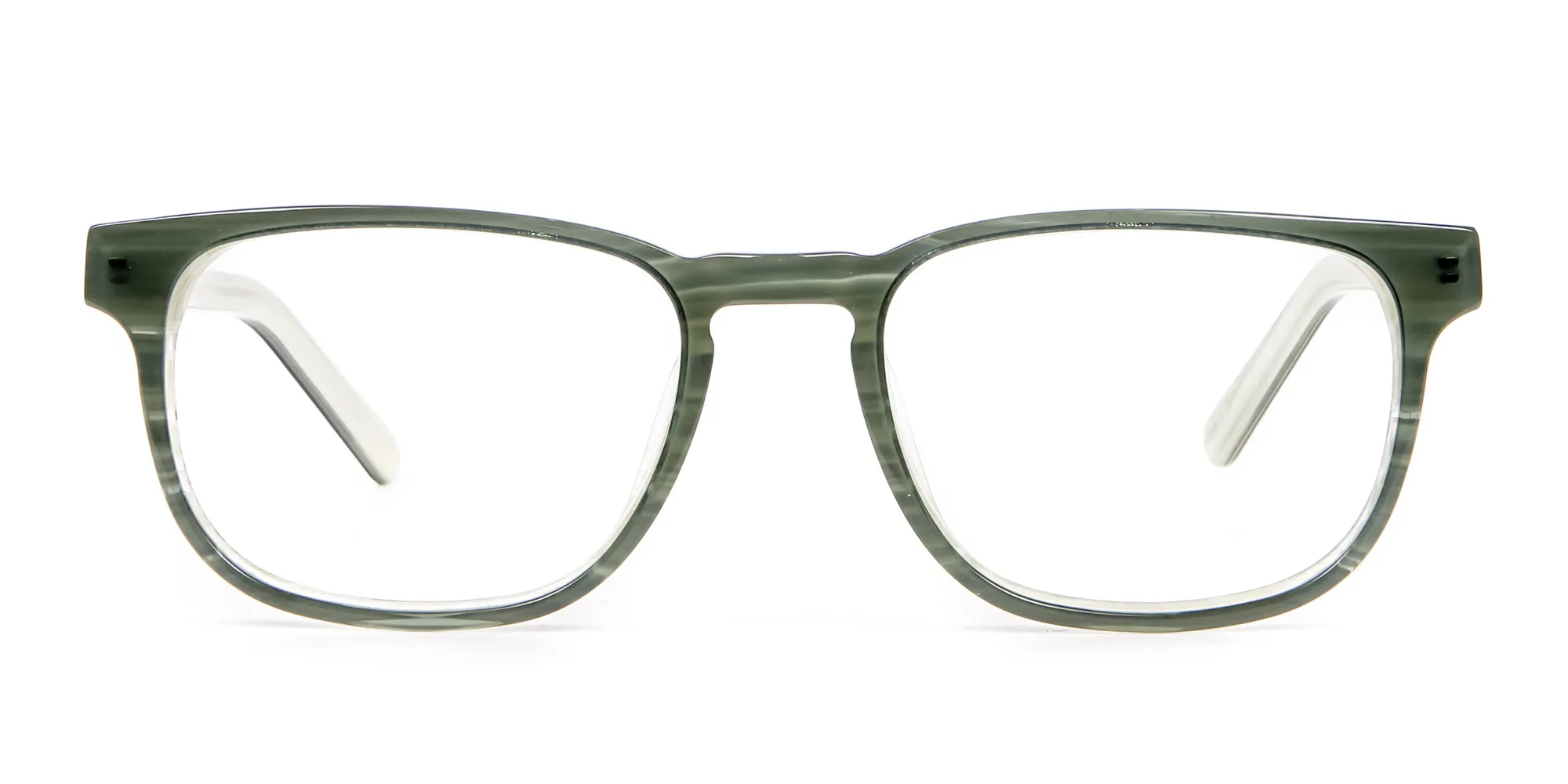 A6003F/6 - Smoky Grey Green and White Eyeglasses 
