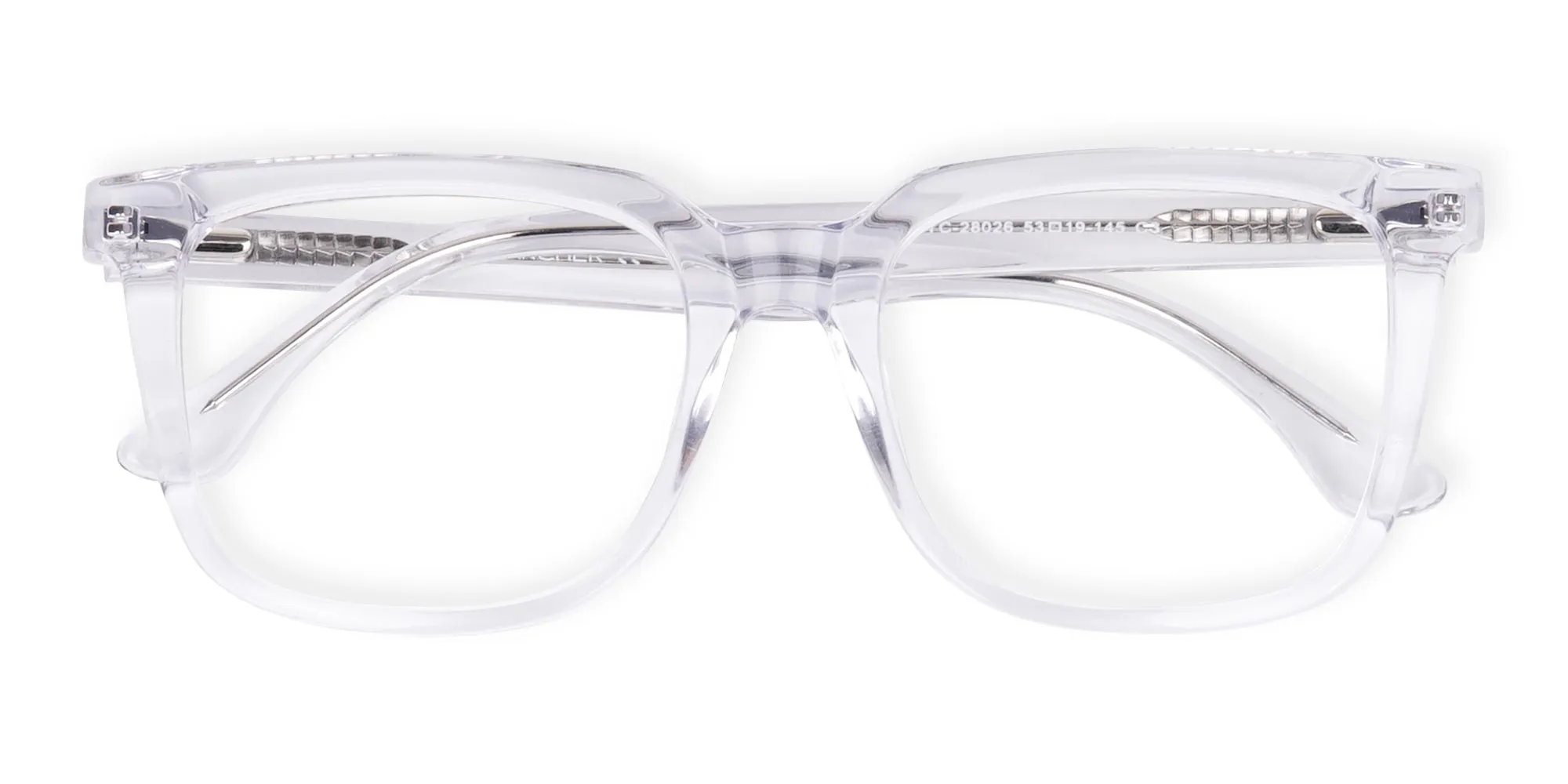 Full Rim Crystal Clear Square Eyeglasses-2