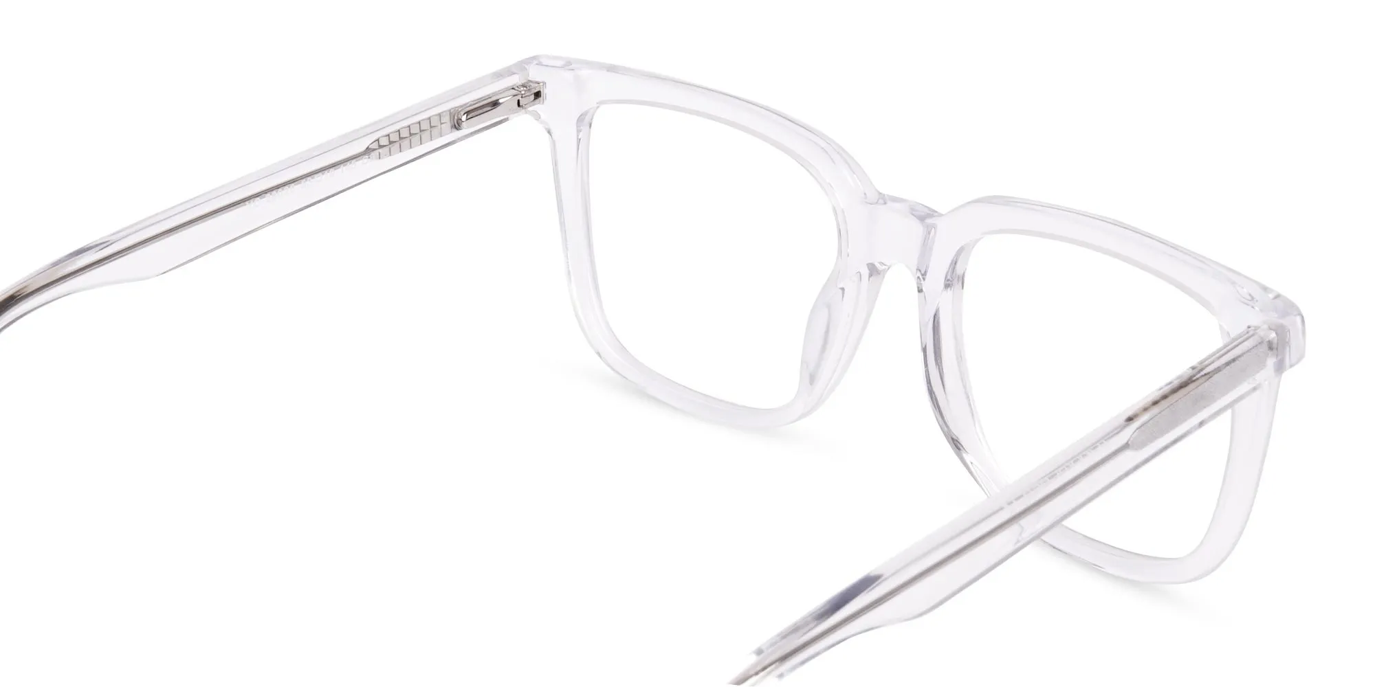 Full Rim Crystal Clear Square Eyeglasses-2