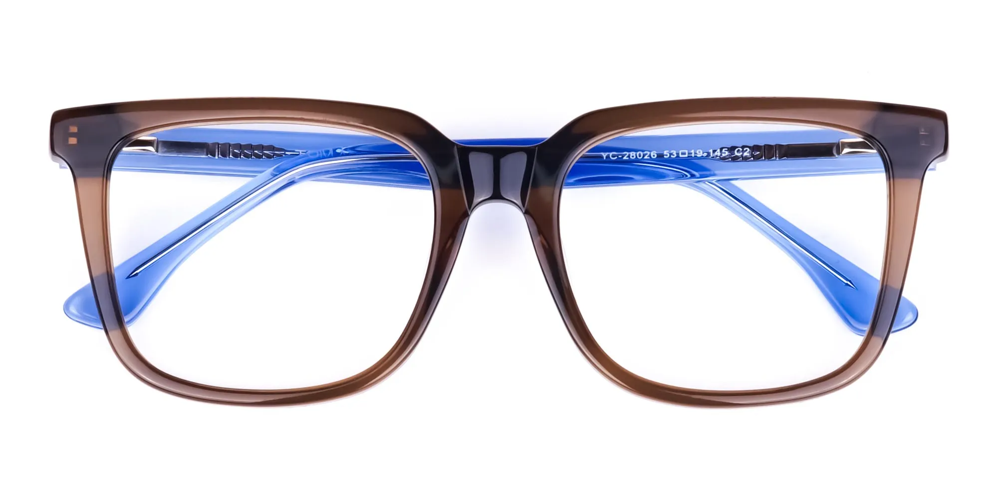 Crystal Brown Square Glasses-2