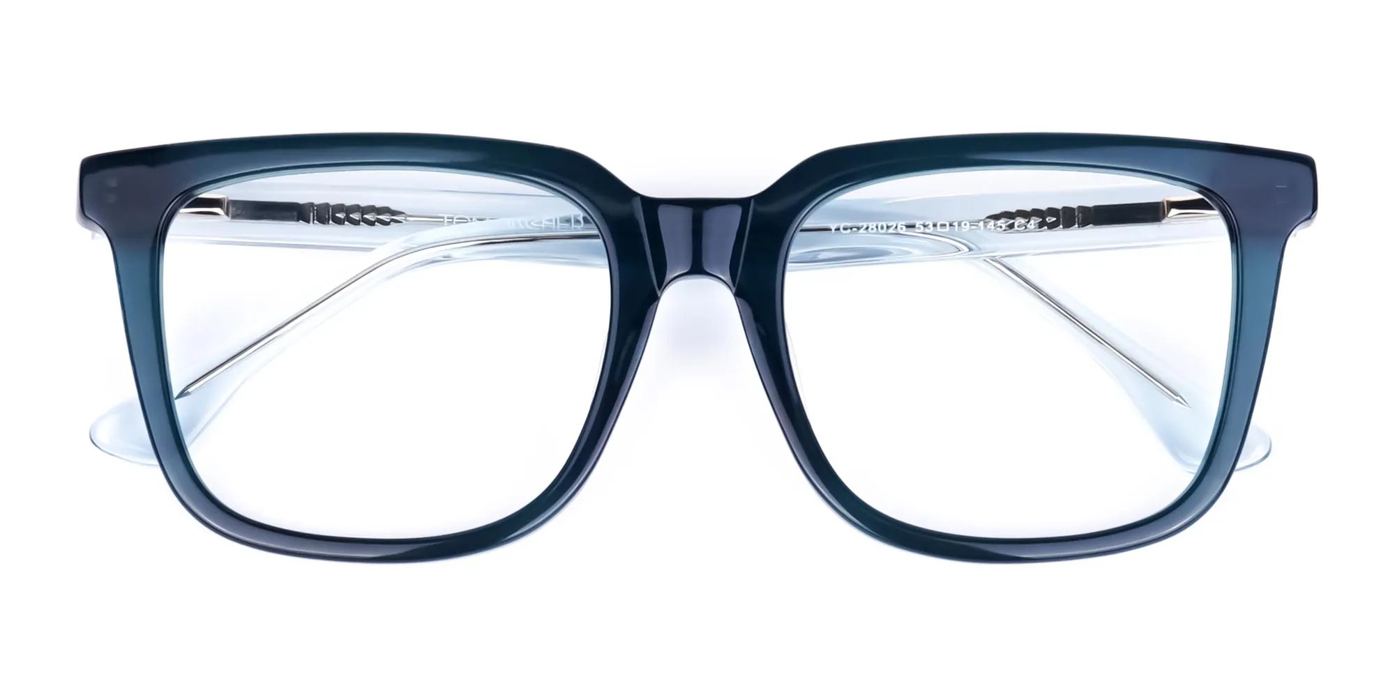 Dark Peacock Green square Glasses Frame-2