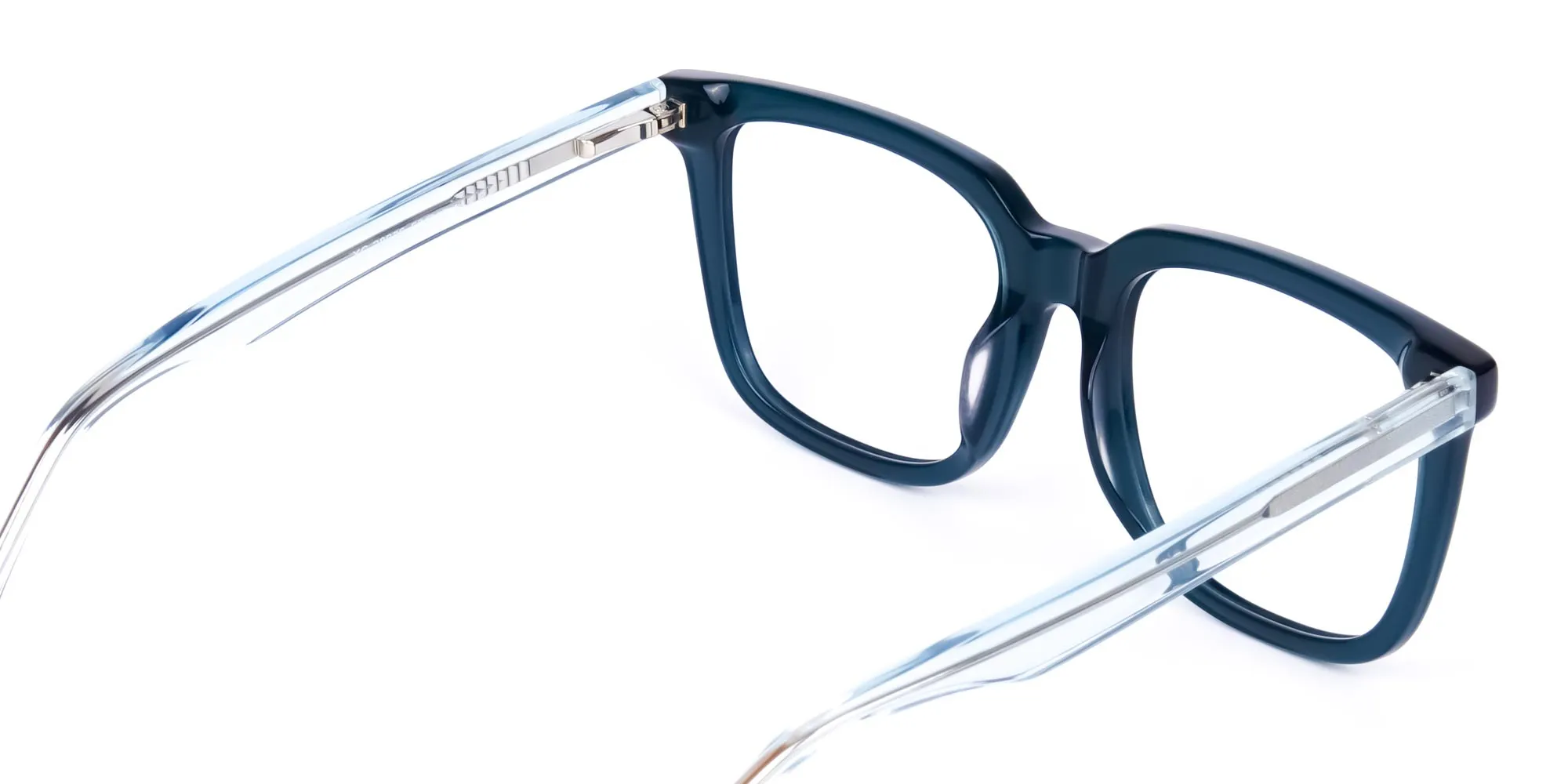 Dark Peacock Green square Glasses Frame-2
