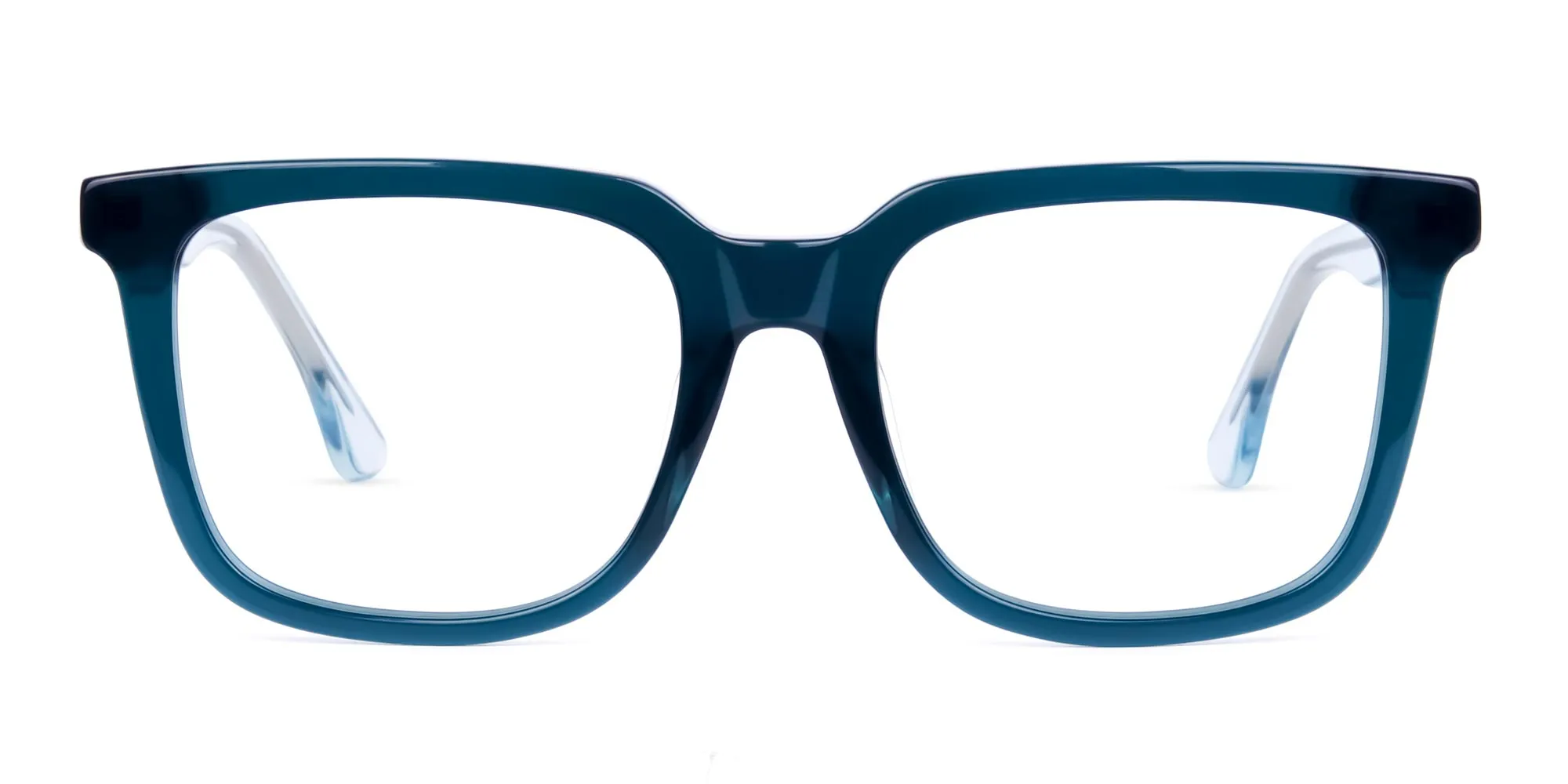 Dark Peacock Green square Glasses Frame