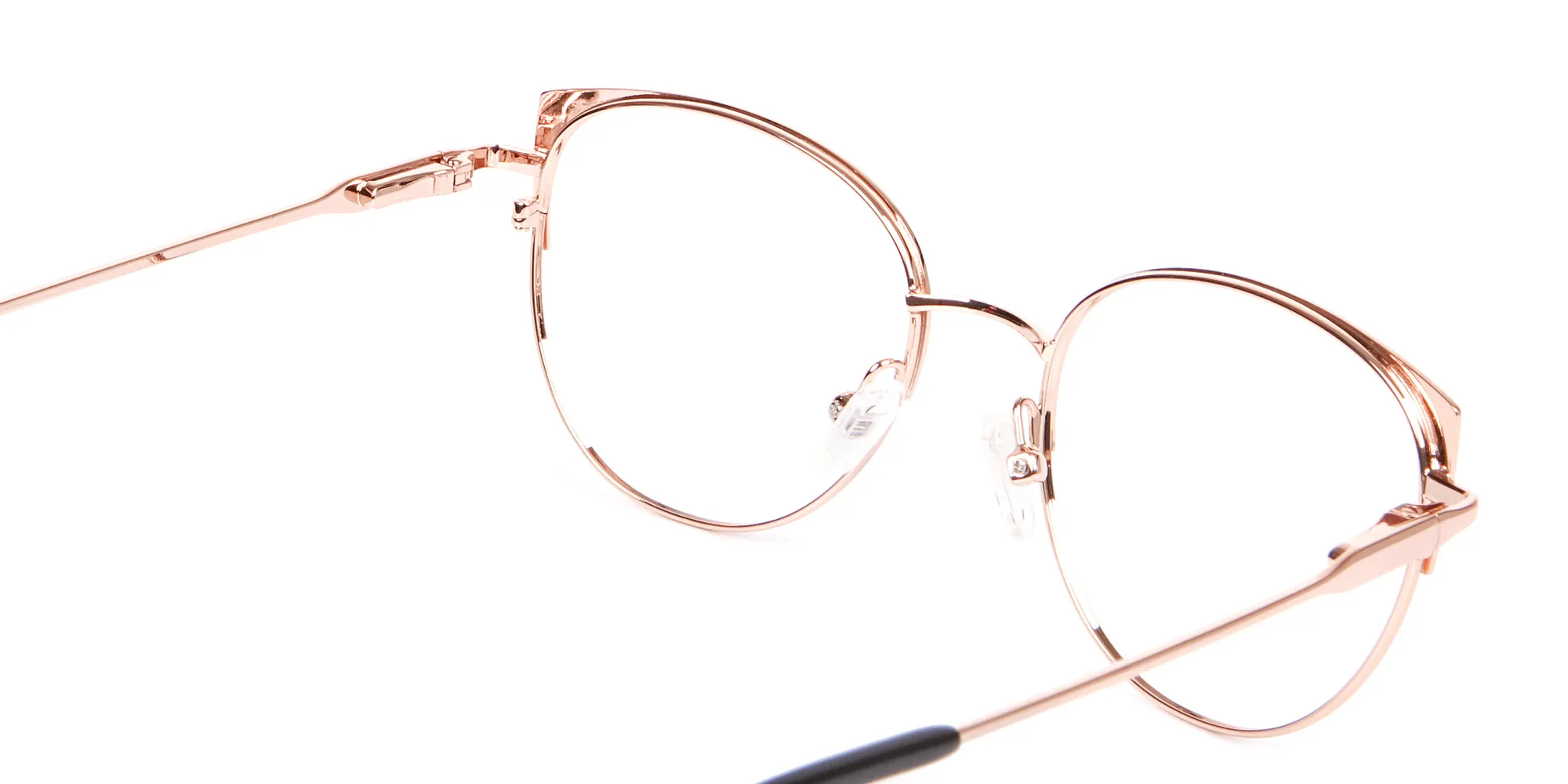Classic Textured Glasses in Rose-Gold - 2