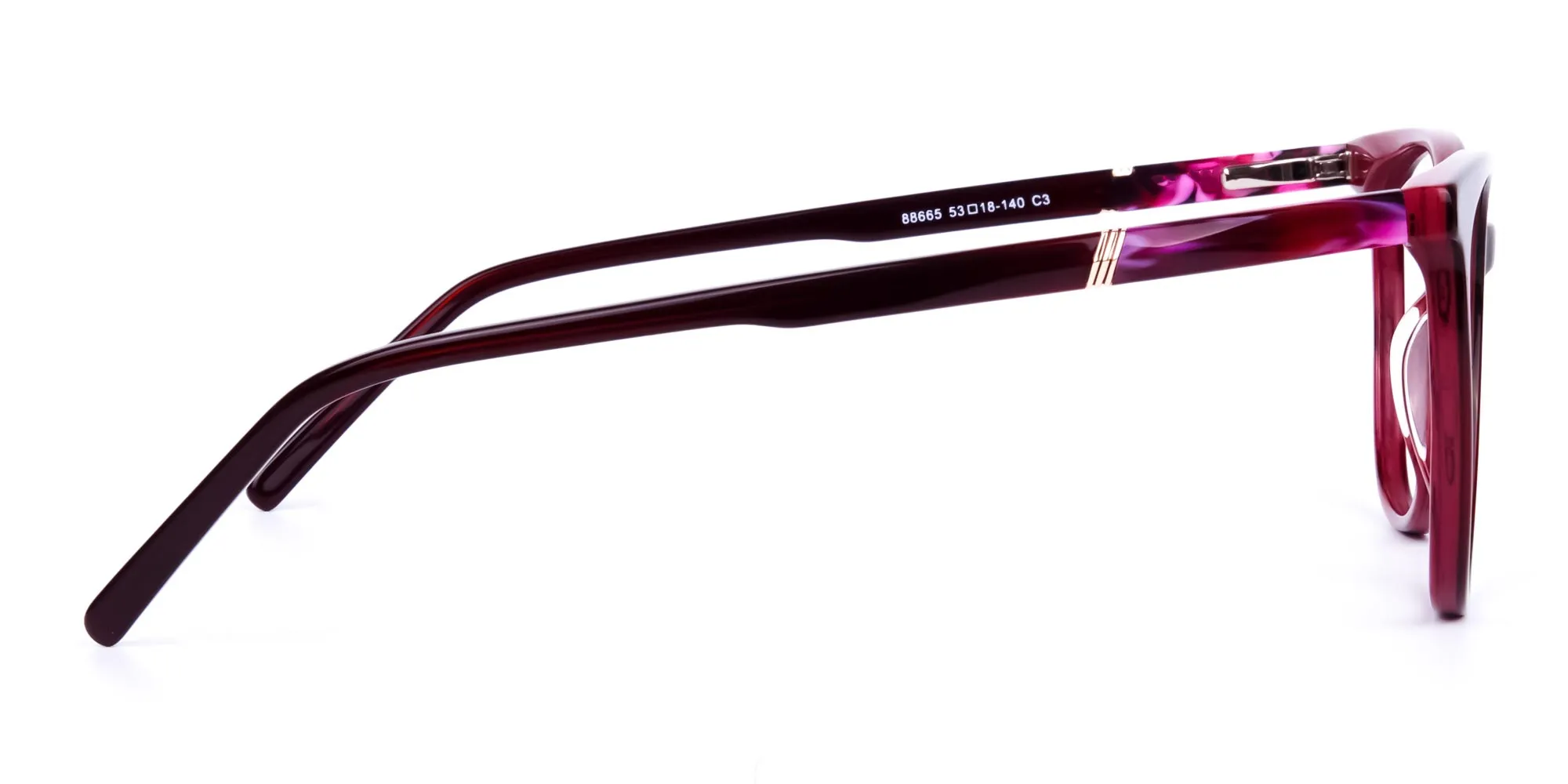 burgundy cat eye glasses -2