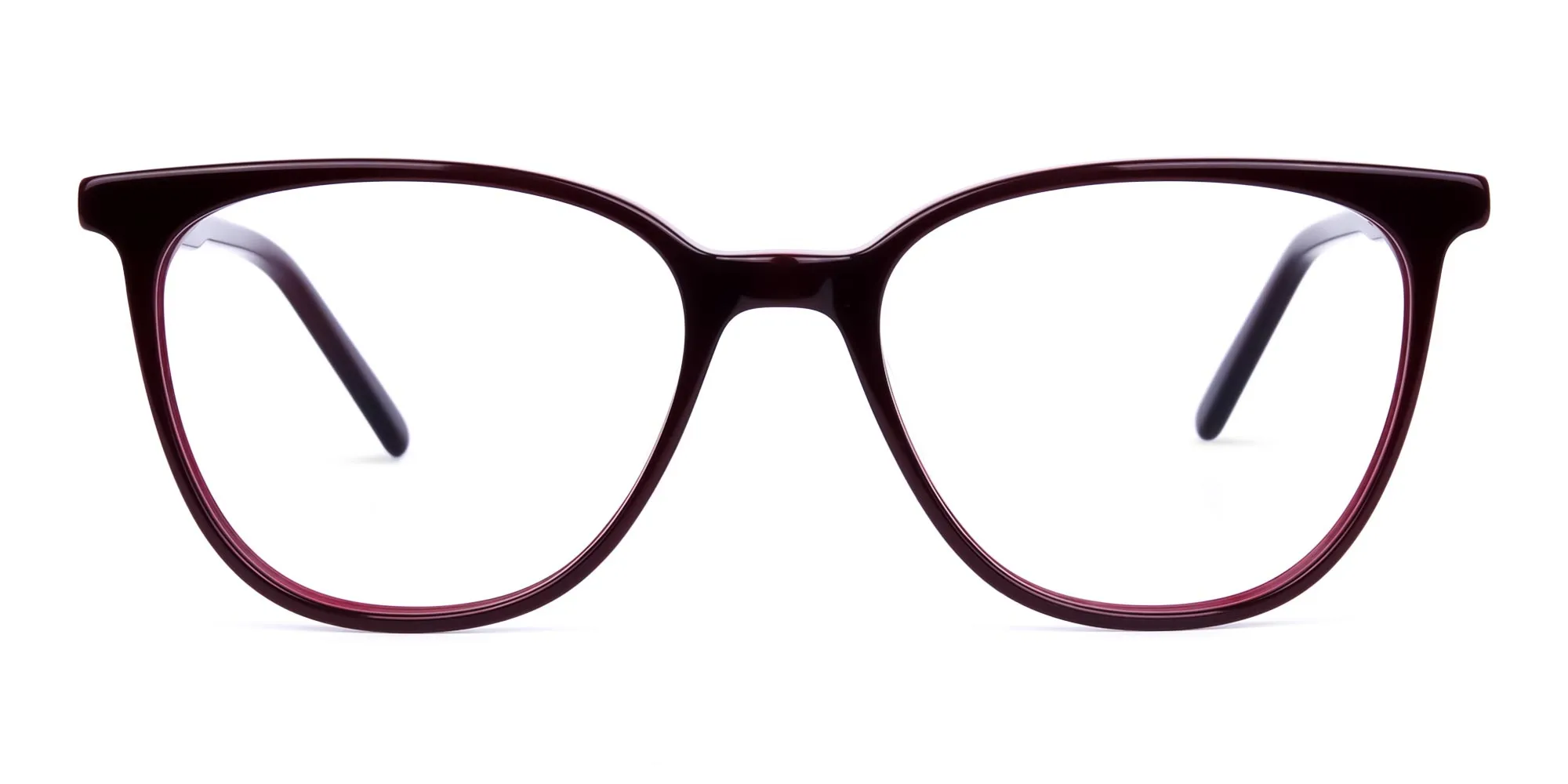 burgundy cat eye glasses -2