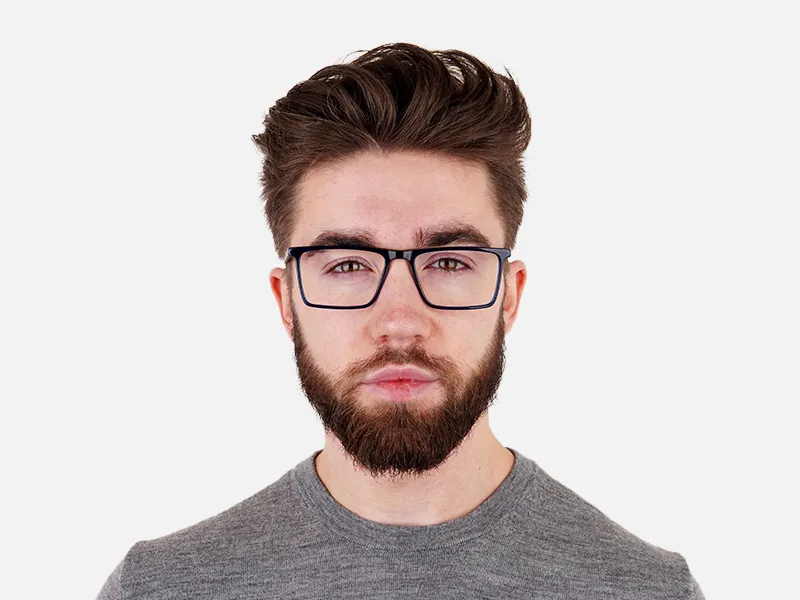 indigo blue full rim rectangular glasses frames-2