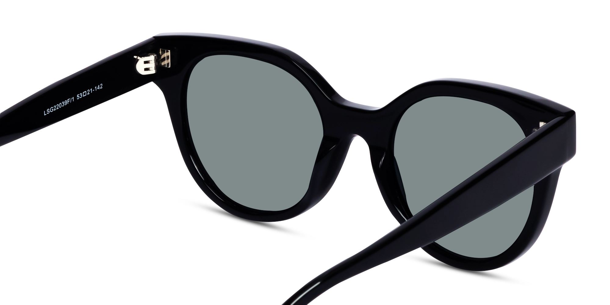 Black Round Frame With Dark Grey Tint Sunglasses