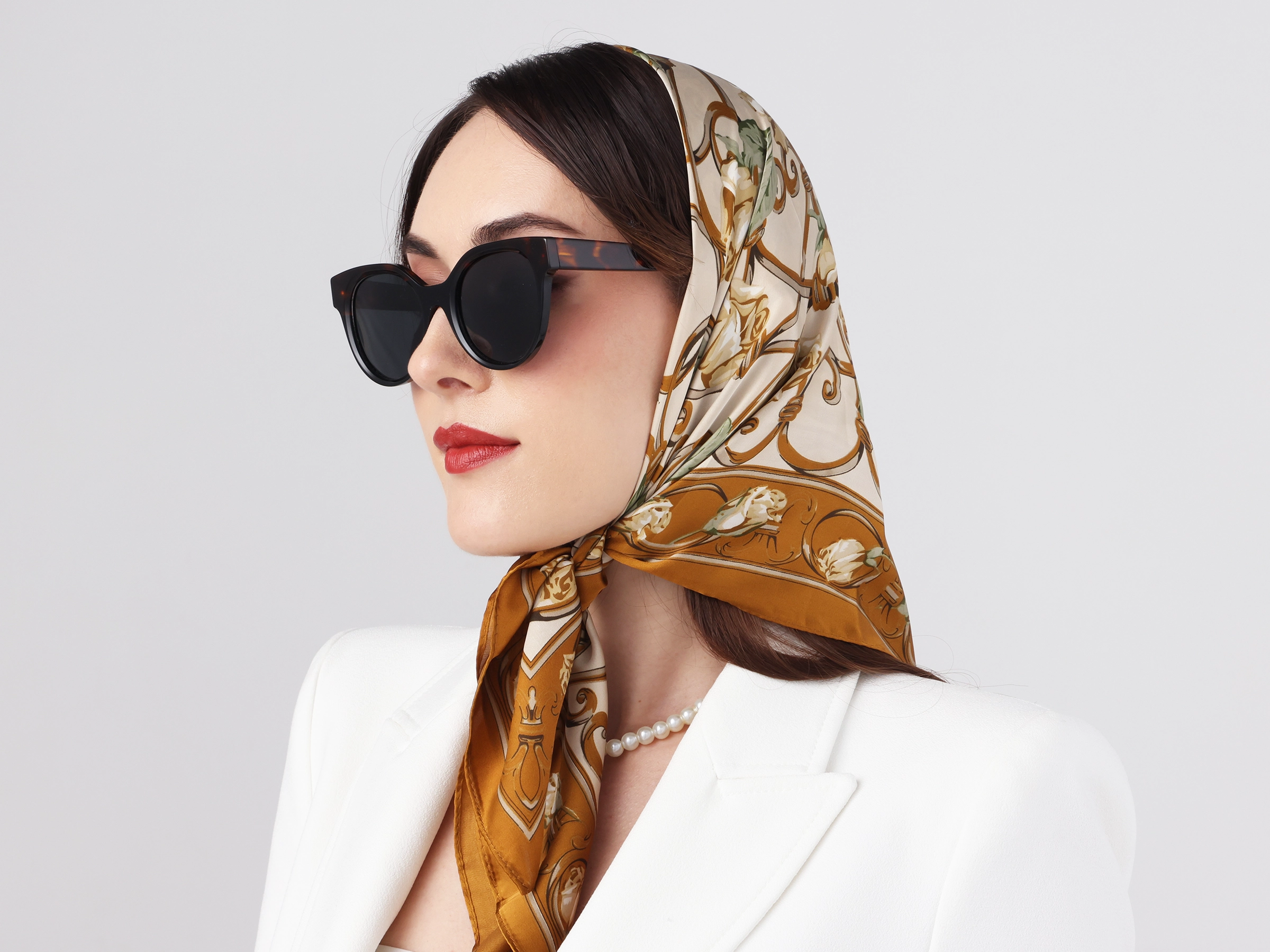 Round Acetate Frame With Dark Grey Tint Sunglasses