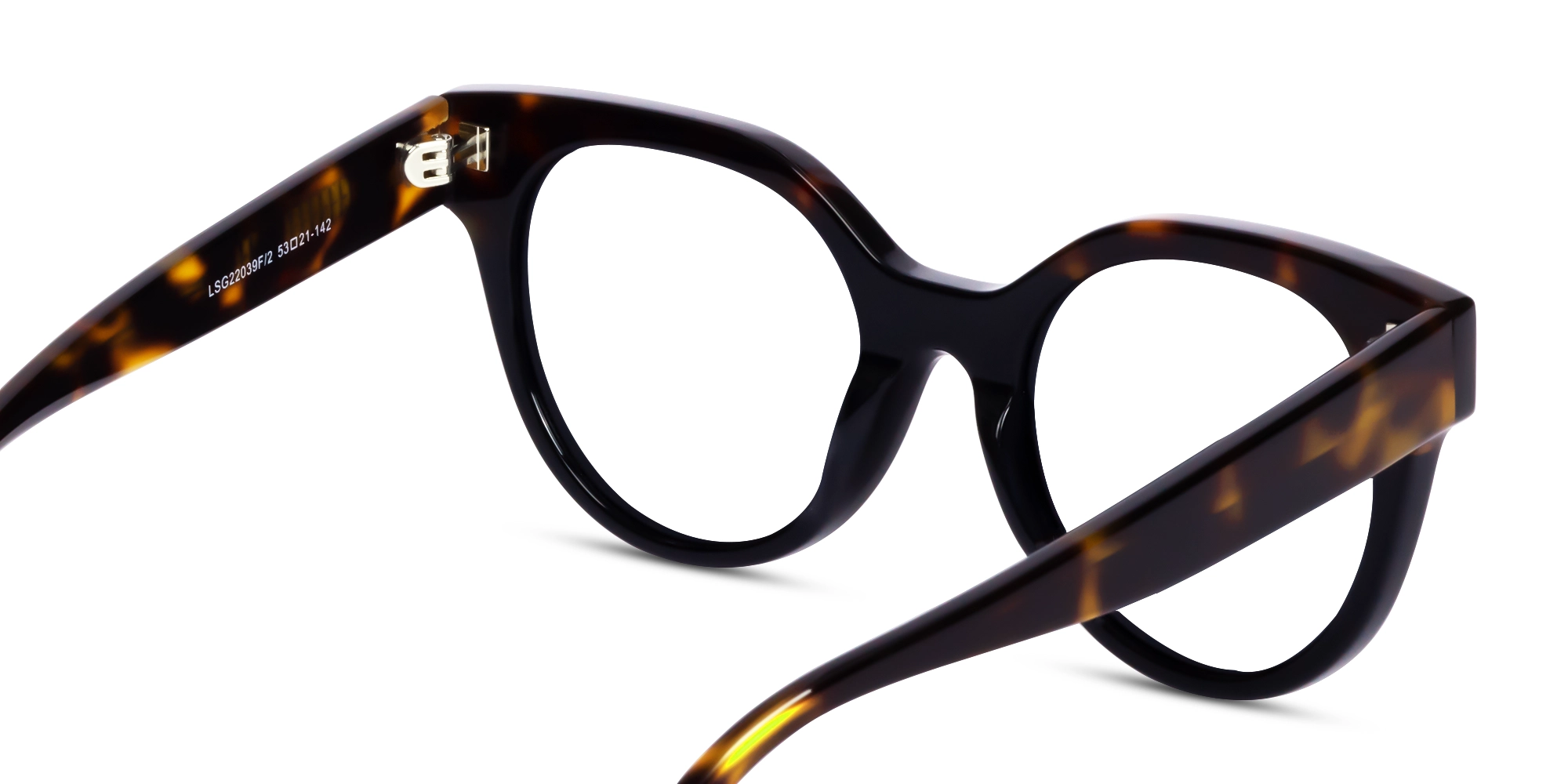 Black & Honey Tortoise Round Glasses