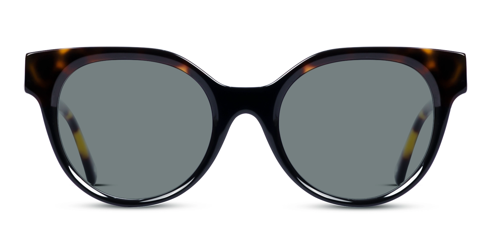 Round Acetate Frame With Dark Grey Tint Sunglasses