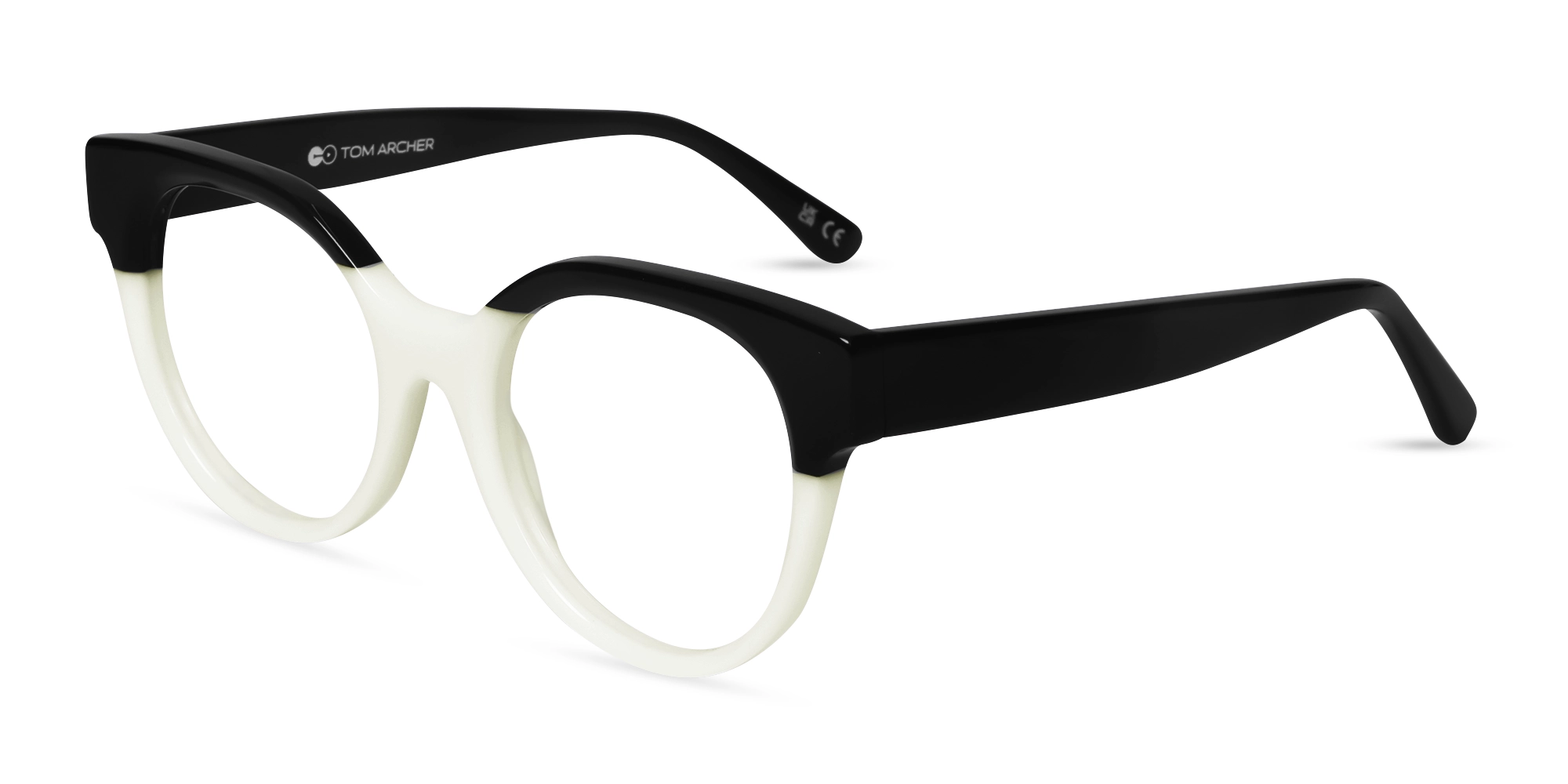 Black & White Frame Acetate Glasses