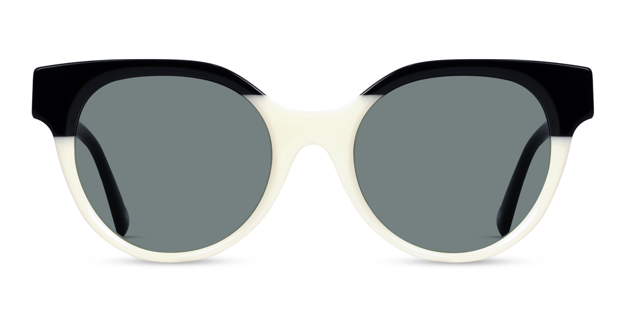 Black & White Frame With Dark Grey Tint Sunglasses Black & White Frame With Dark Grey Tint Sunglasses