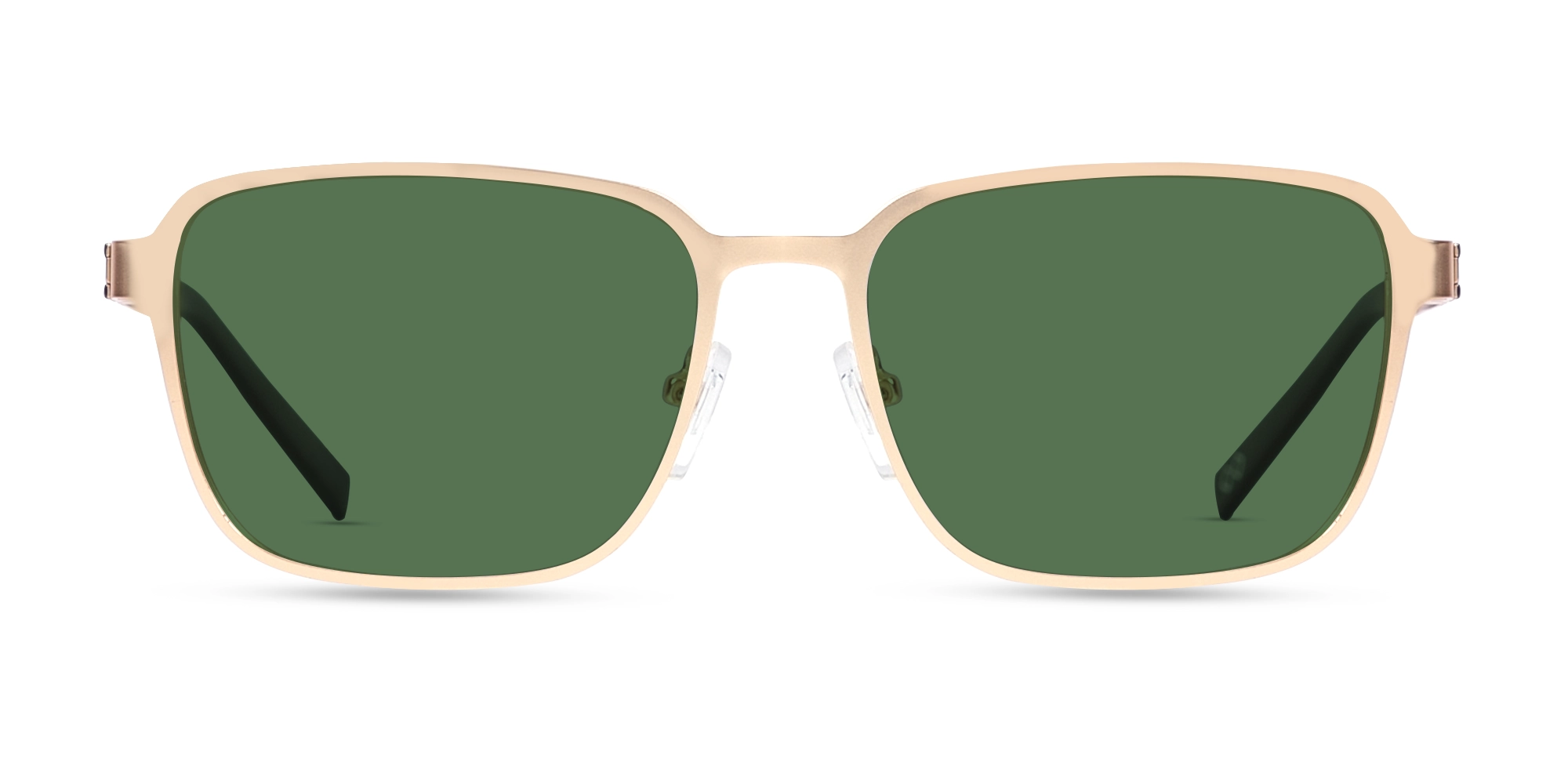 Matte Gold Rectangle Metal Full-Rim Sunglasses 1 Matte Gold Rectangle Metal Full-Rim Sunglasses 1