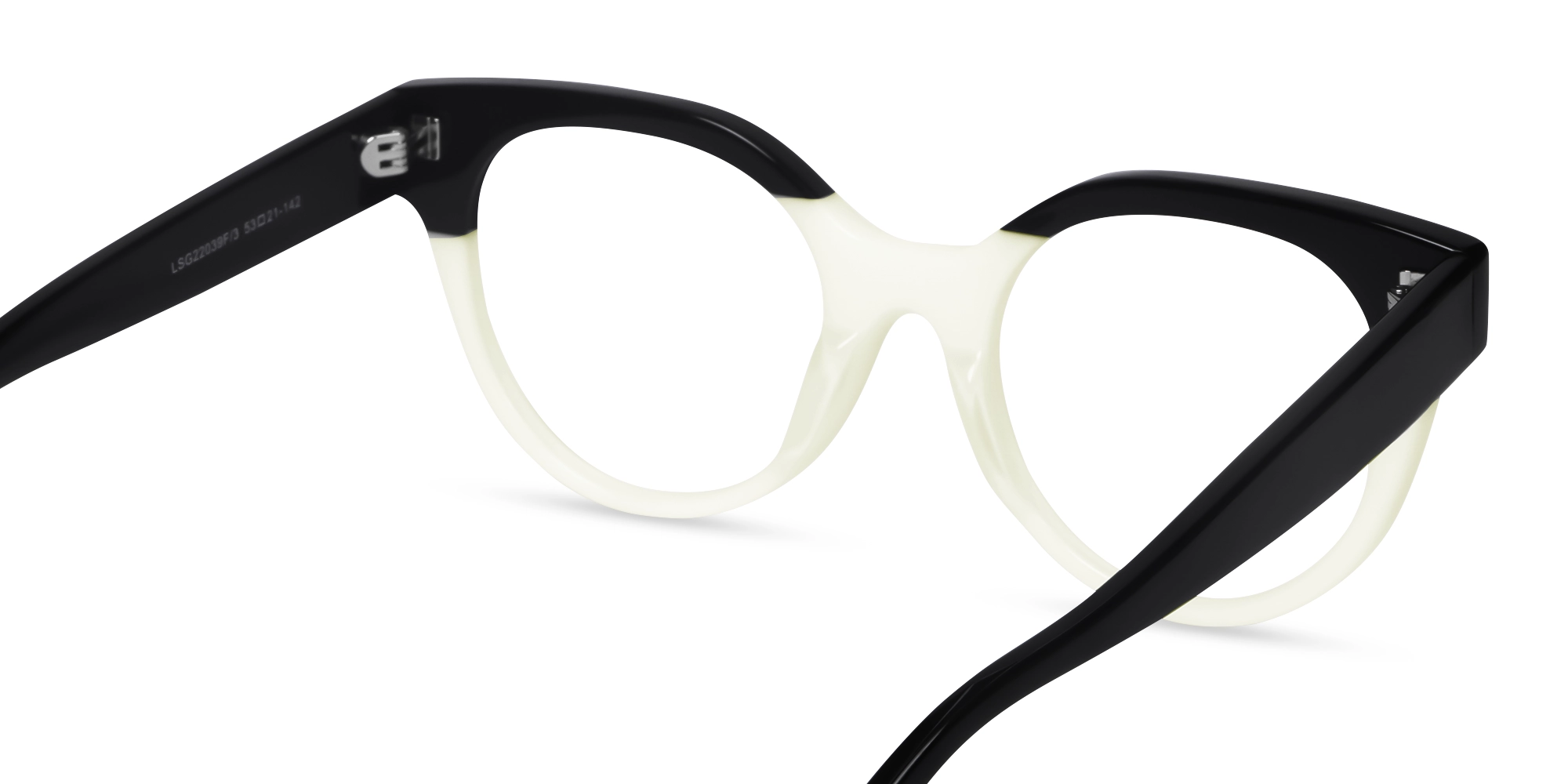 Black & White Frame Acetate Glasses