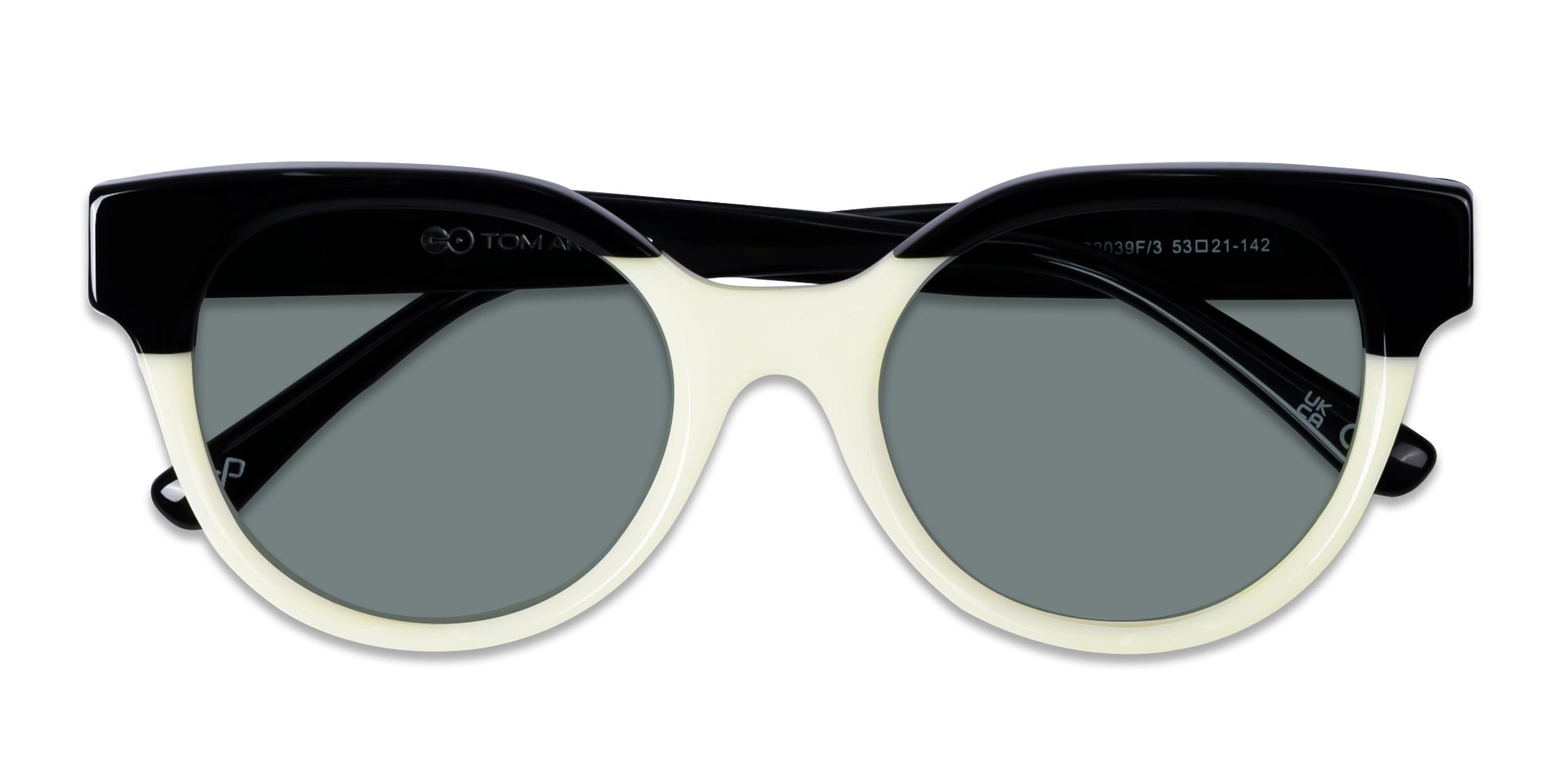 Black & White Frame With Dark Grey Tint Sunglasses