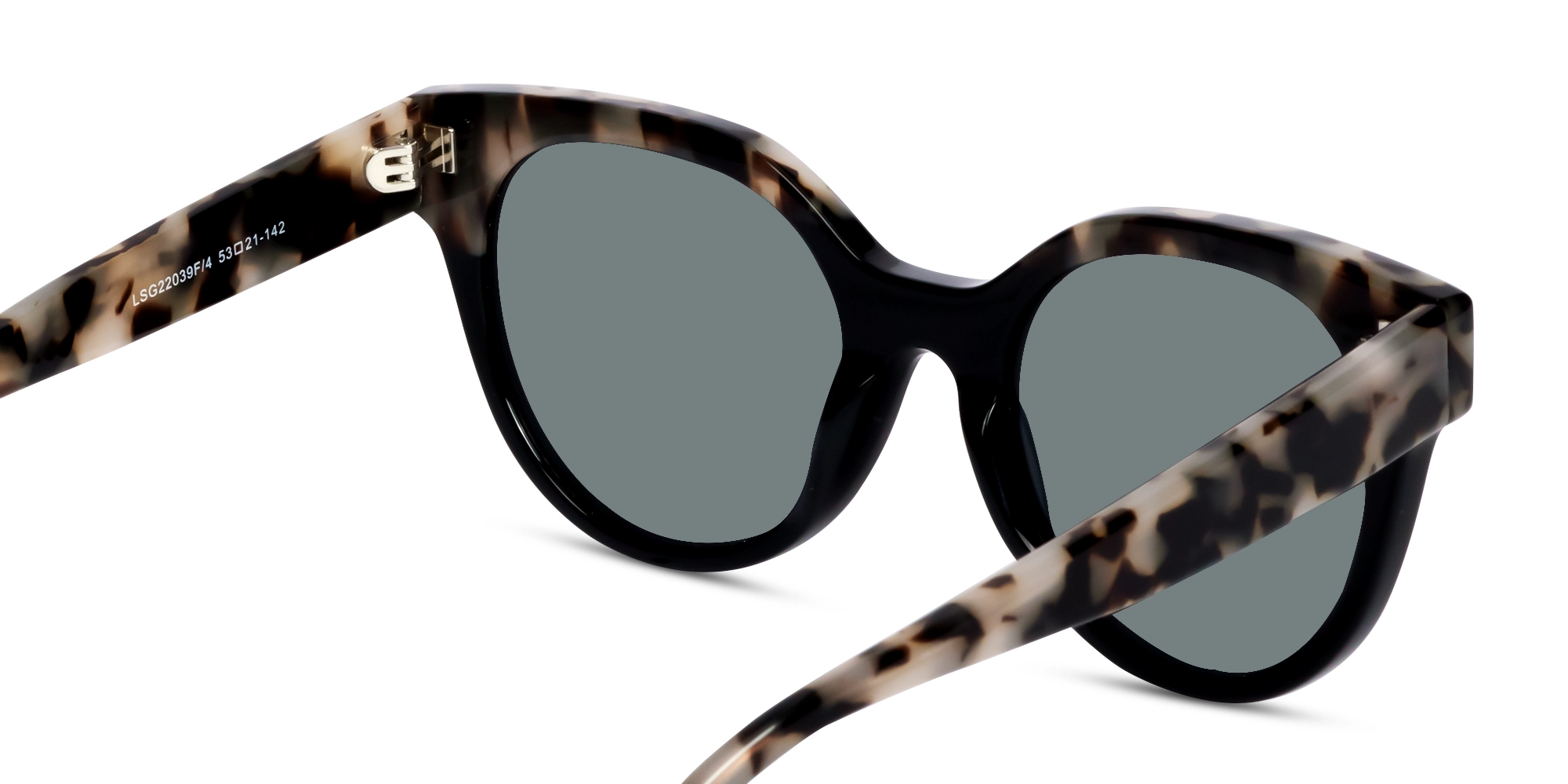 Round Oversized Dark Grey Tint Sunglasses