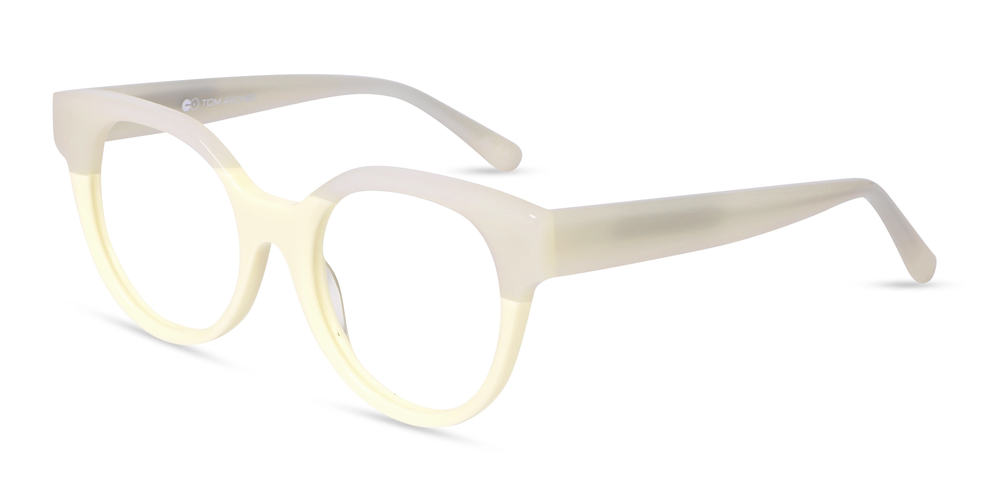 Dove White & Ivory White Round Glasses Dove White & Ivory White Round Glasses