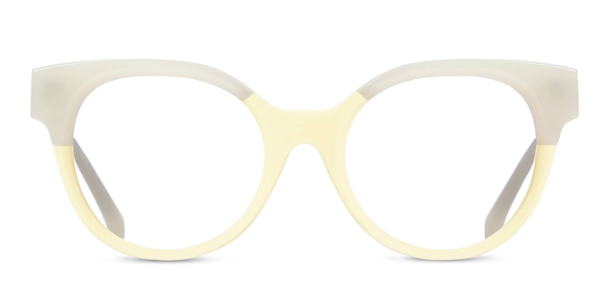 Dove White & Ivory White Round Glasses Dove White & Ivory White Round Glasses