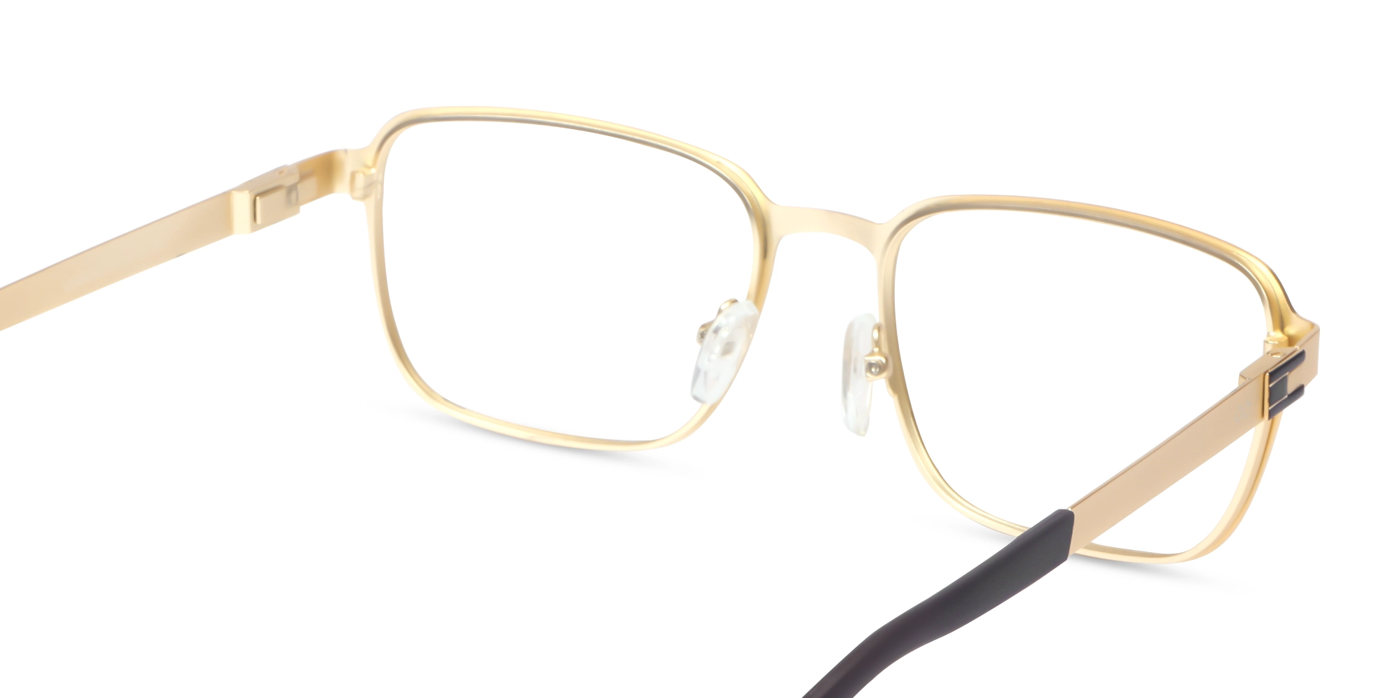 Gold & Brown Square Glasses-5