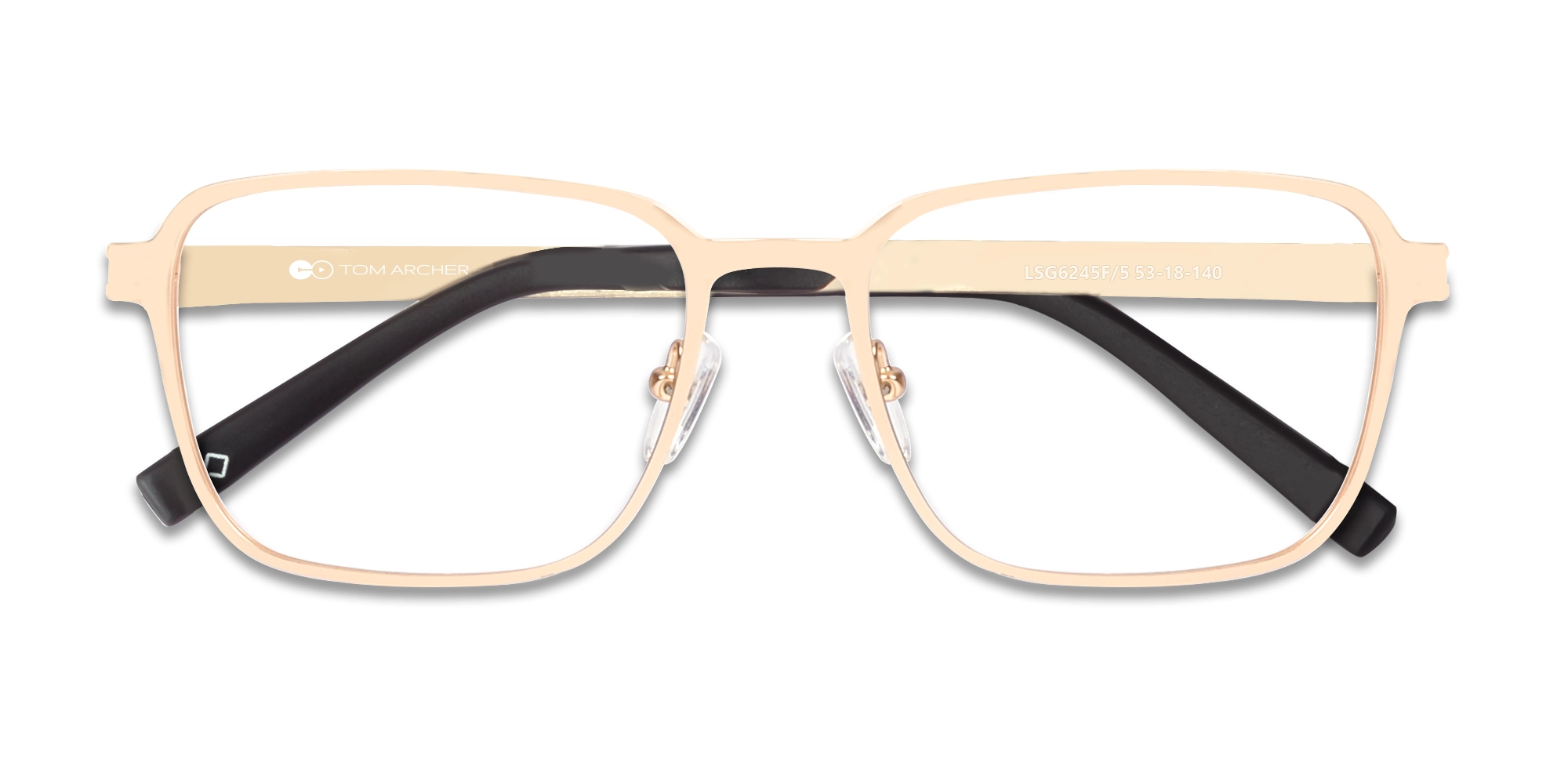 Gold & Brown Square Glasses-6
