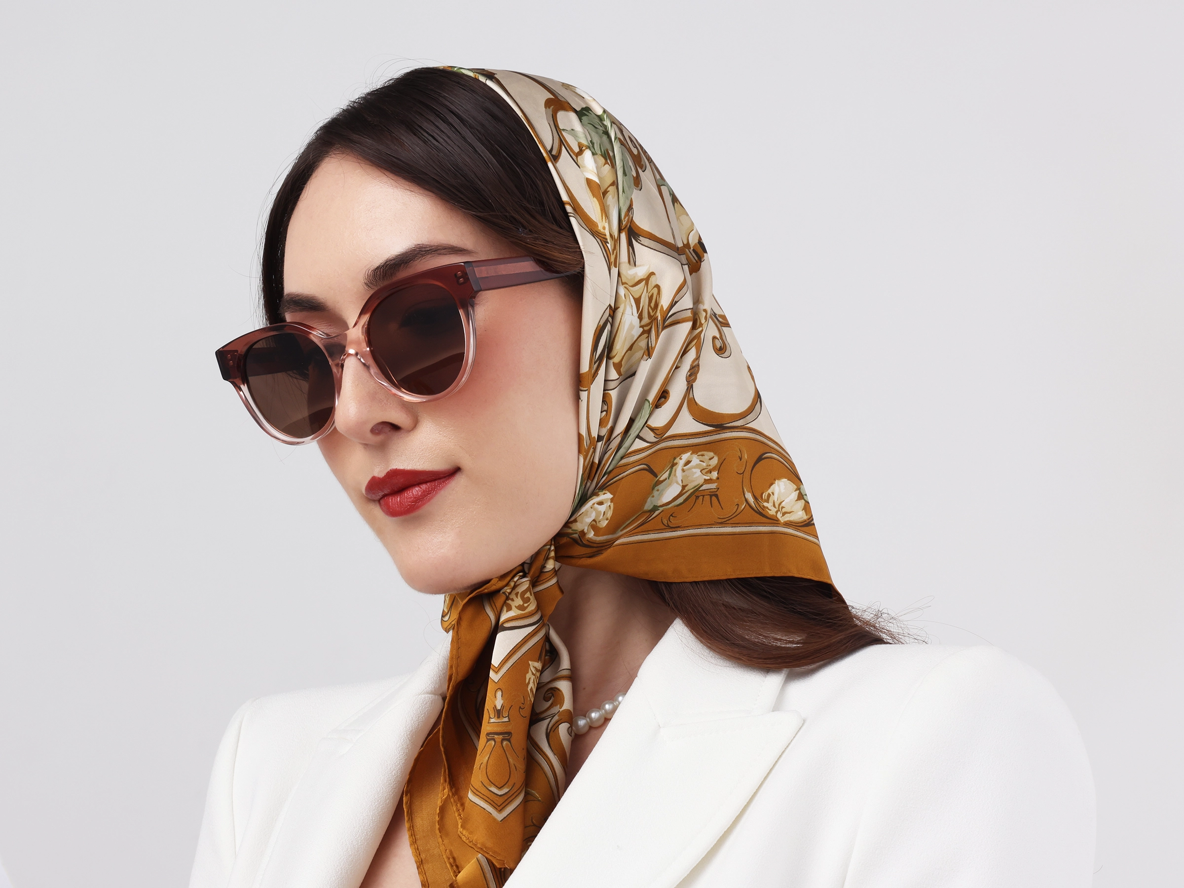 Round Oversized Brown Tint Sunglasses For Women