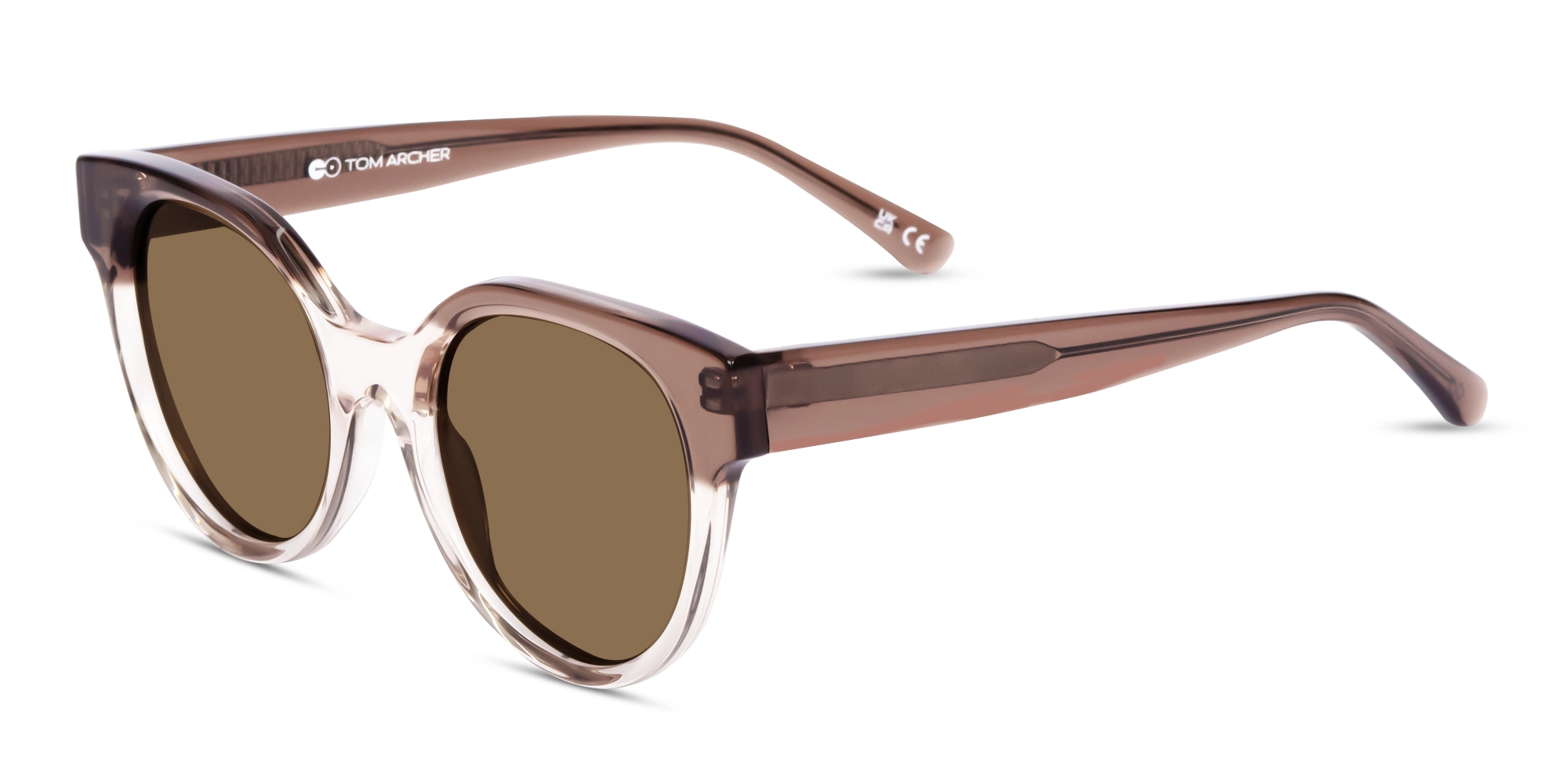 Round Oversized Brown Tint Sunglasses For Women