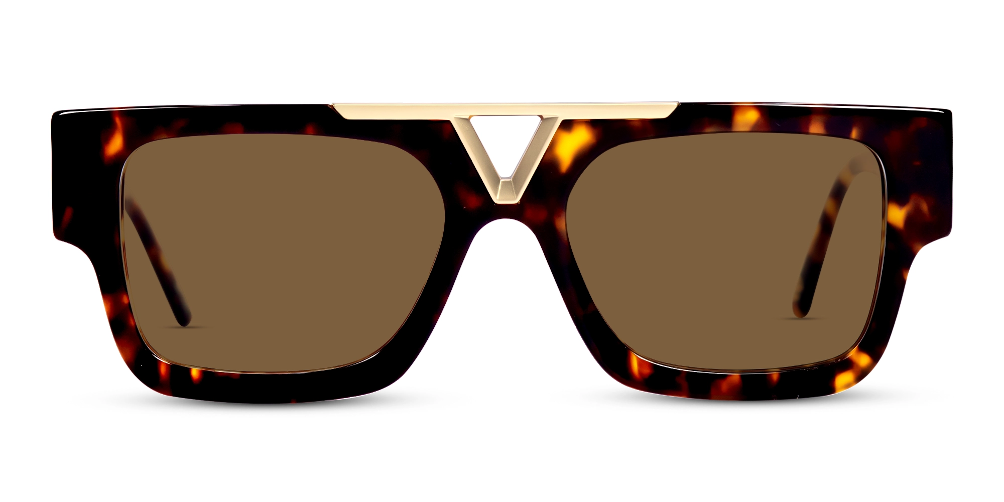 Large Browline Square Brown Tinted Sunglasses Large Browline Square Brown Tinted Sunglasses