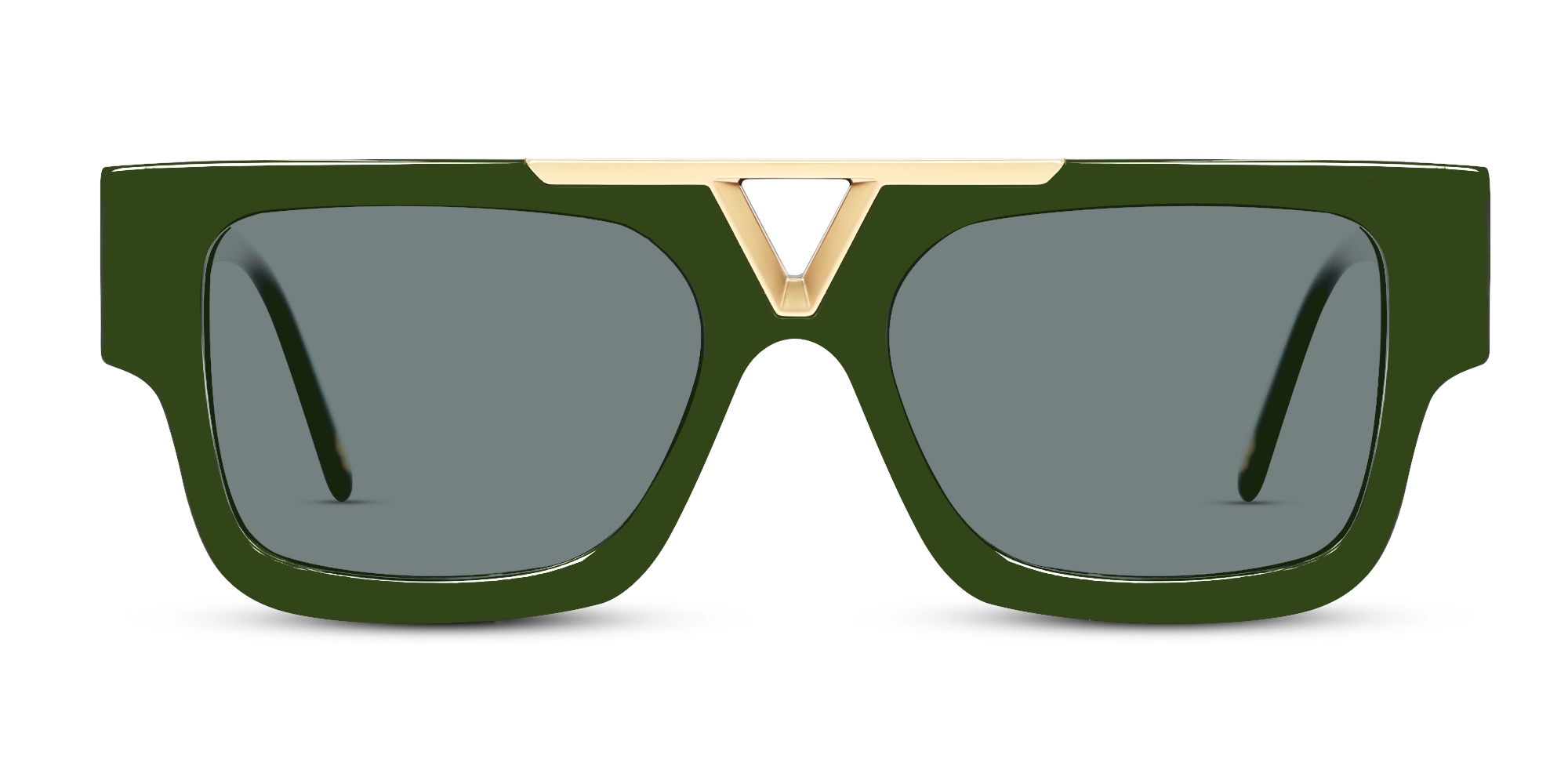 Thick Frame Dark Grey Tinted Sunglasses