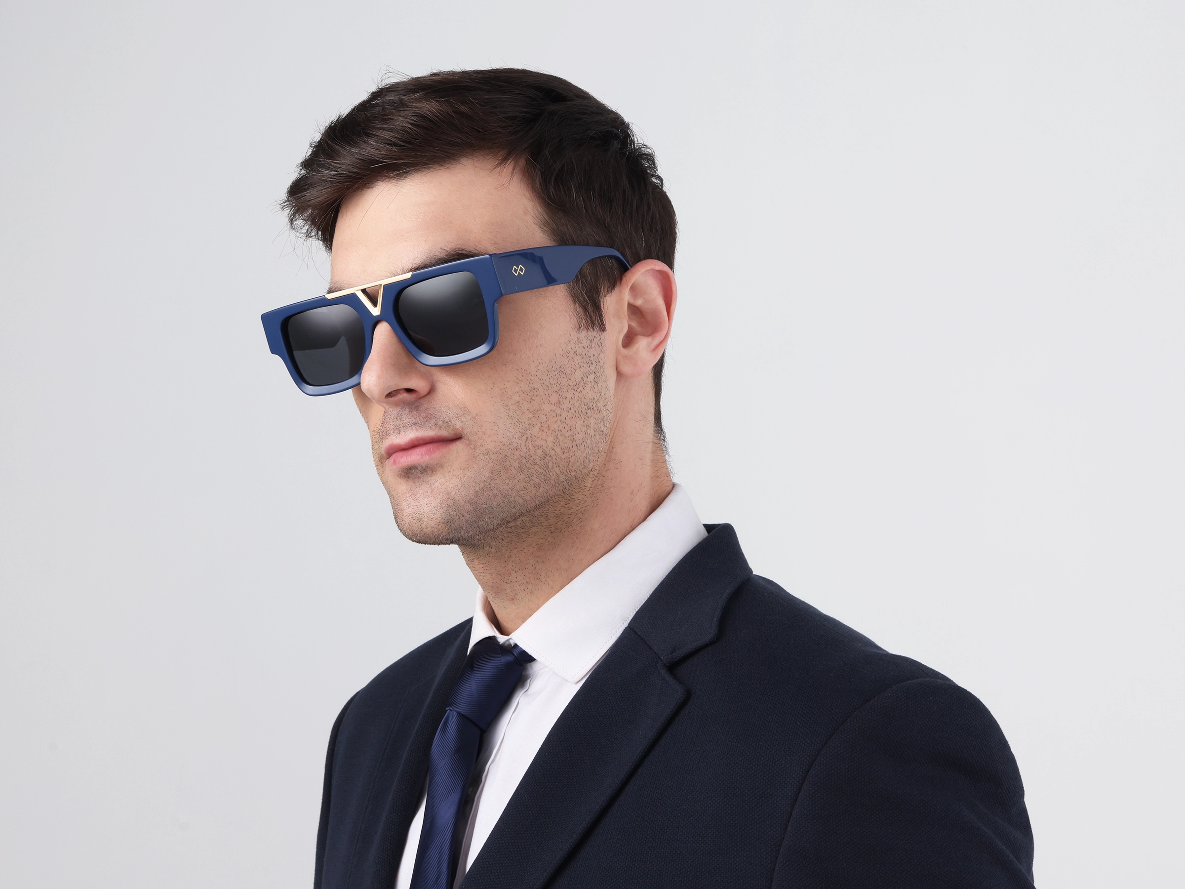 Oversized Acetate Frame With Dark Grey Tint Sunglasses