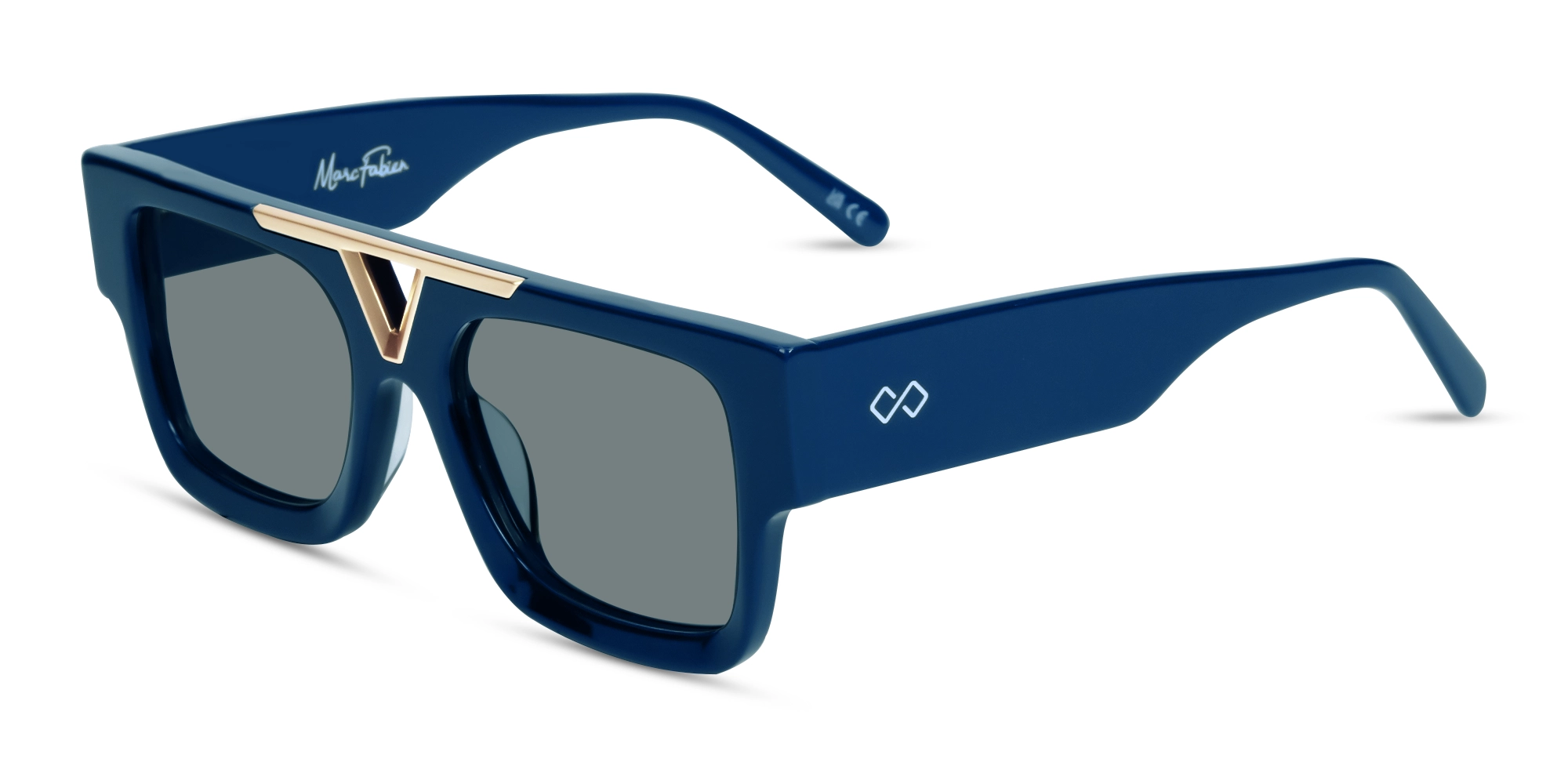 Oversized Acetate Frame With Dark Grey Tint Sunglasses