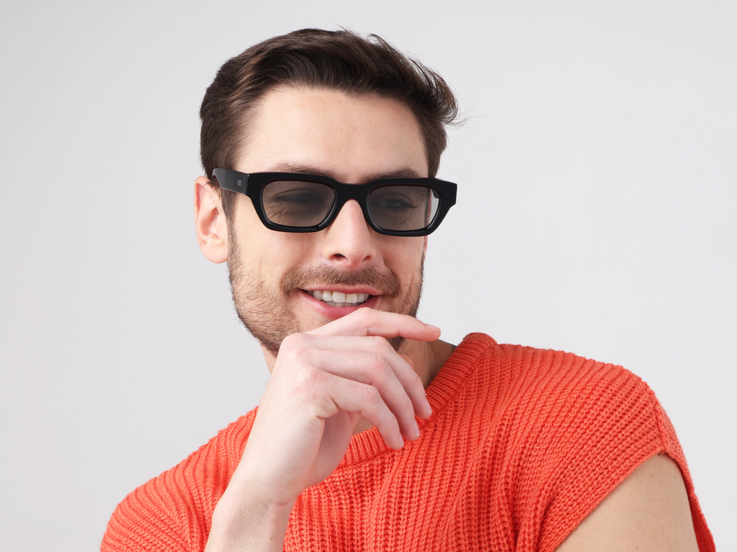Black Acetate Full-Rim Sunglasses For Men & Women-1