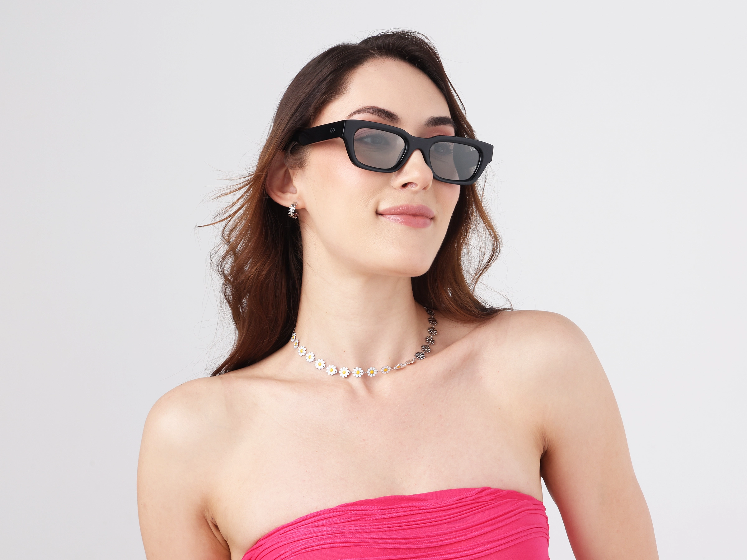 Black Acetate Full-Rim Sunglasses For Men & Women-11