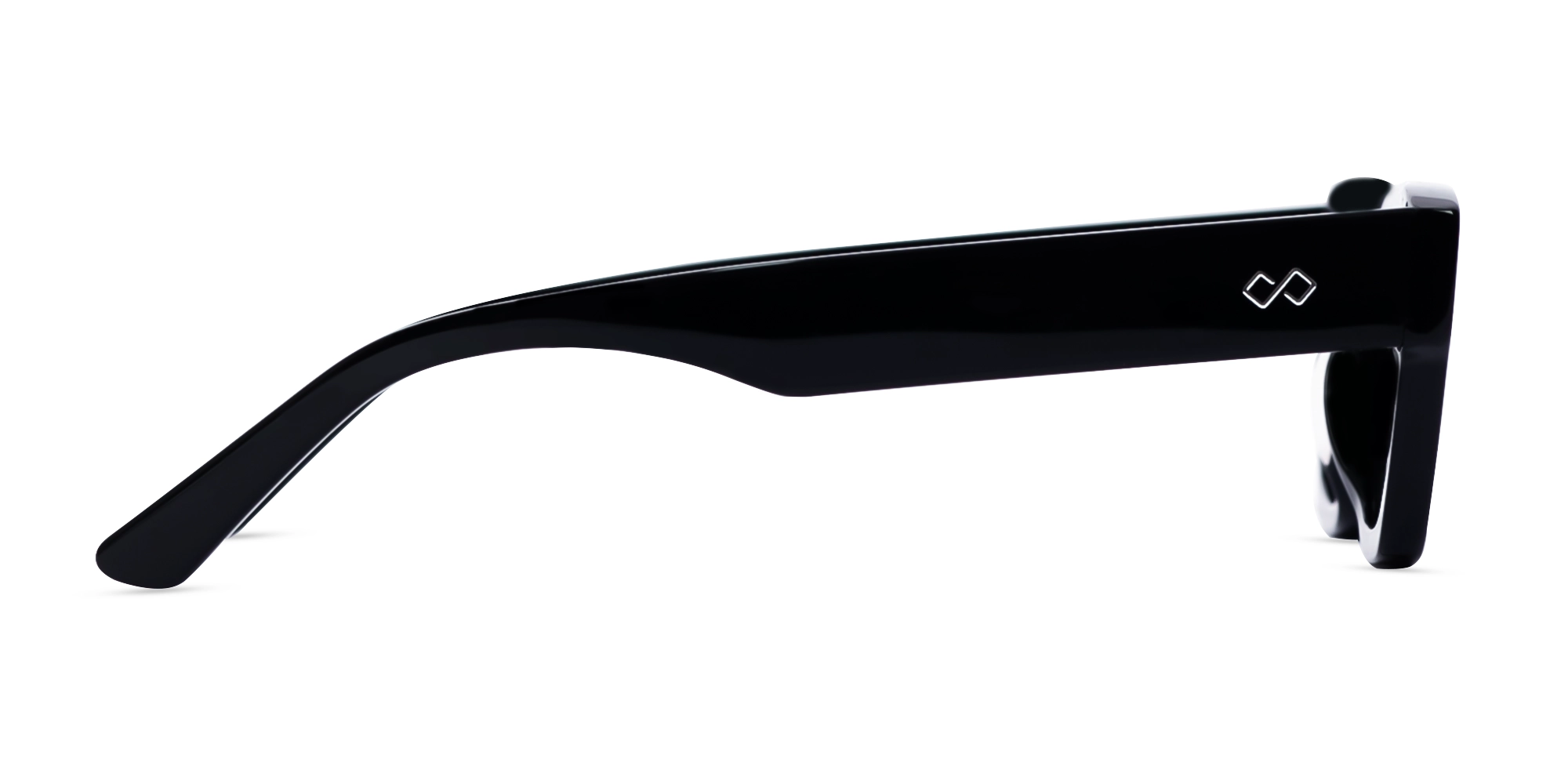 Black Acetate Full-Rim Sunglasses For Men & Women-4