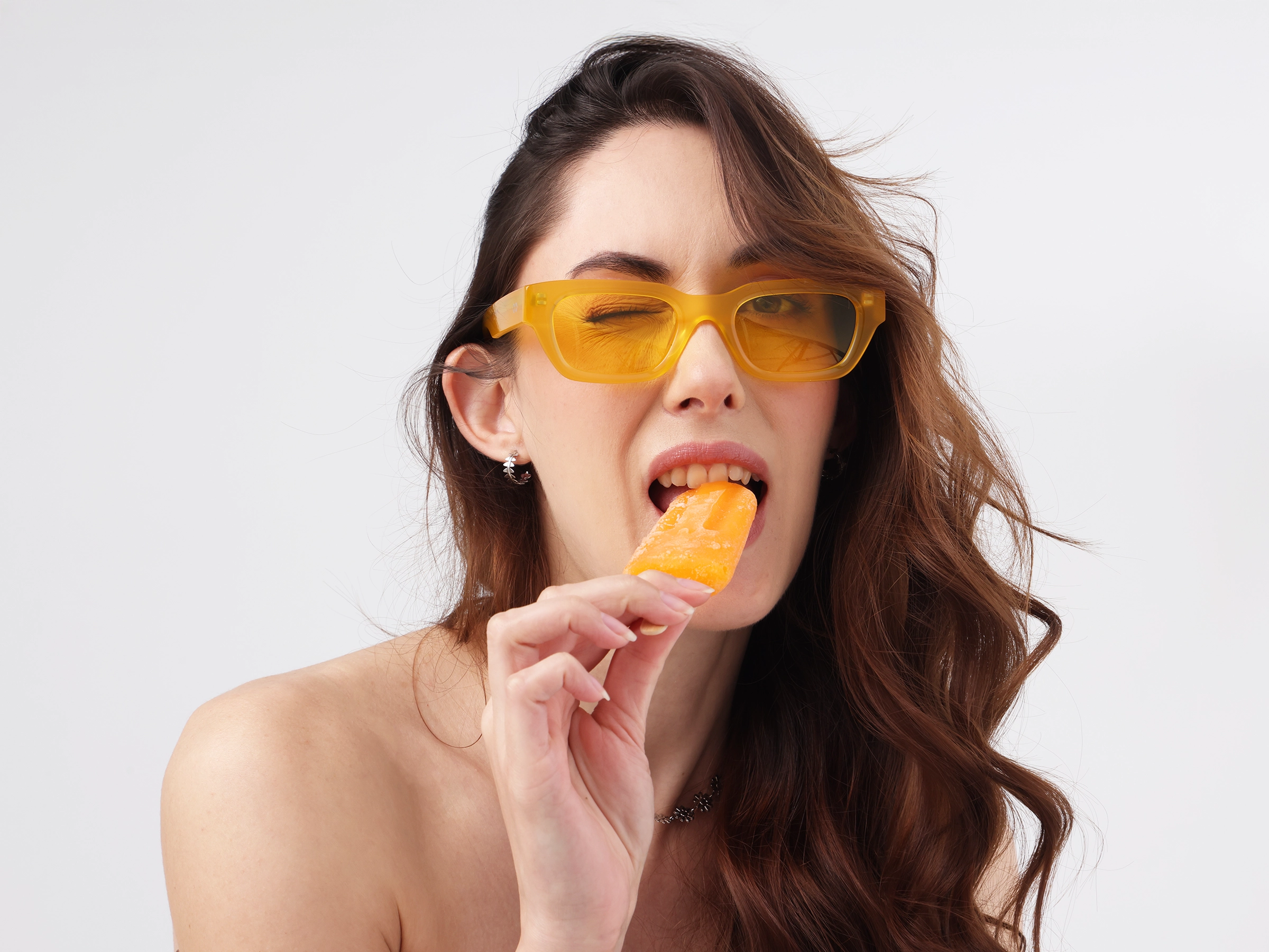 Mimosa Yellow Acetate Full-Rim Rectangle Sunglasses-11