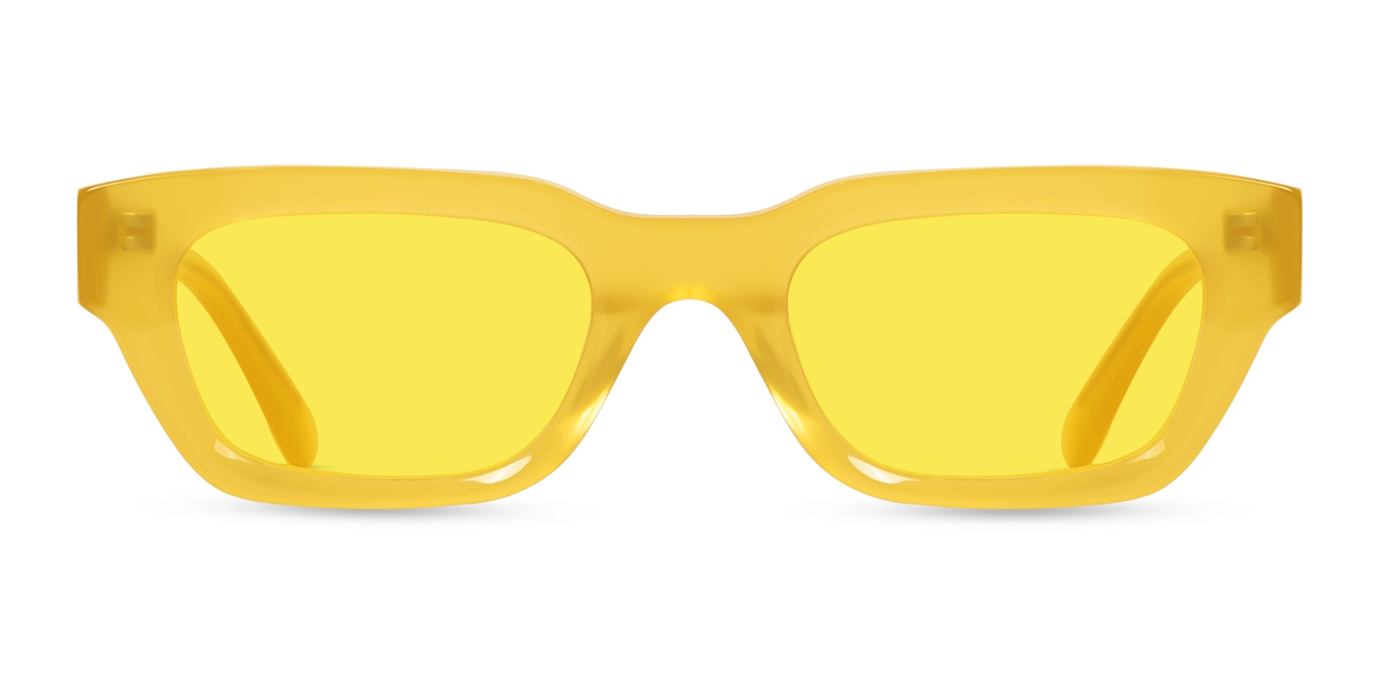 Mimosa Yellow Acetate Full-Rim Rectangle Sunglasses-1