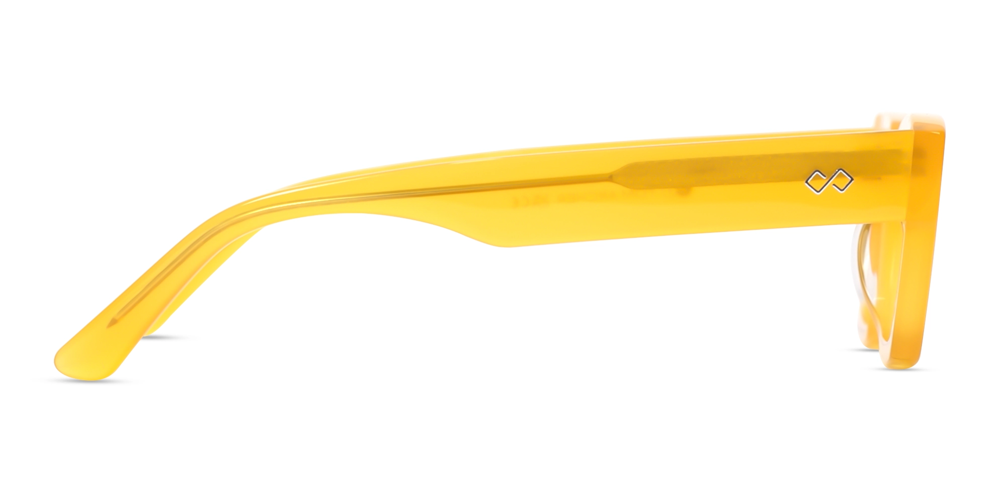 Mimosa Yellow Acetate Full-Rim Rectangle Sunglasses-4