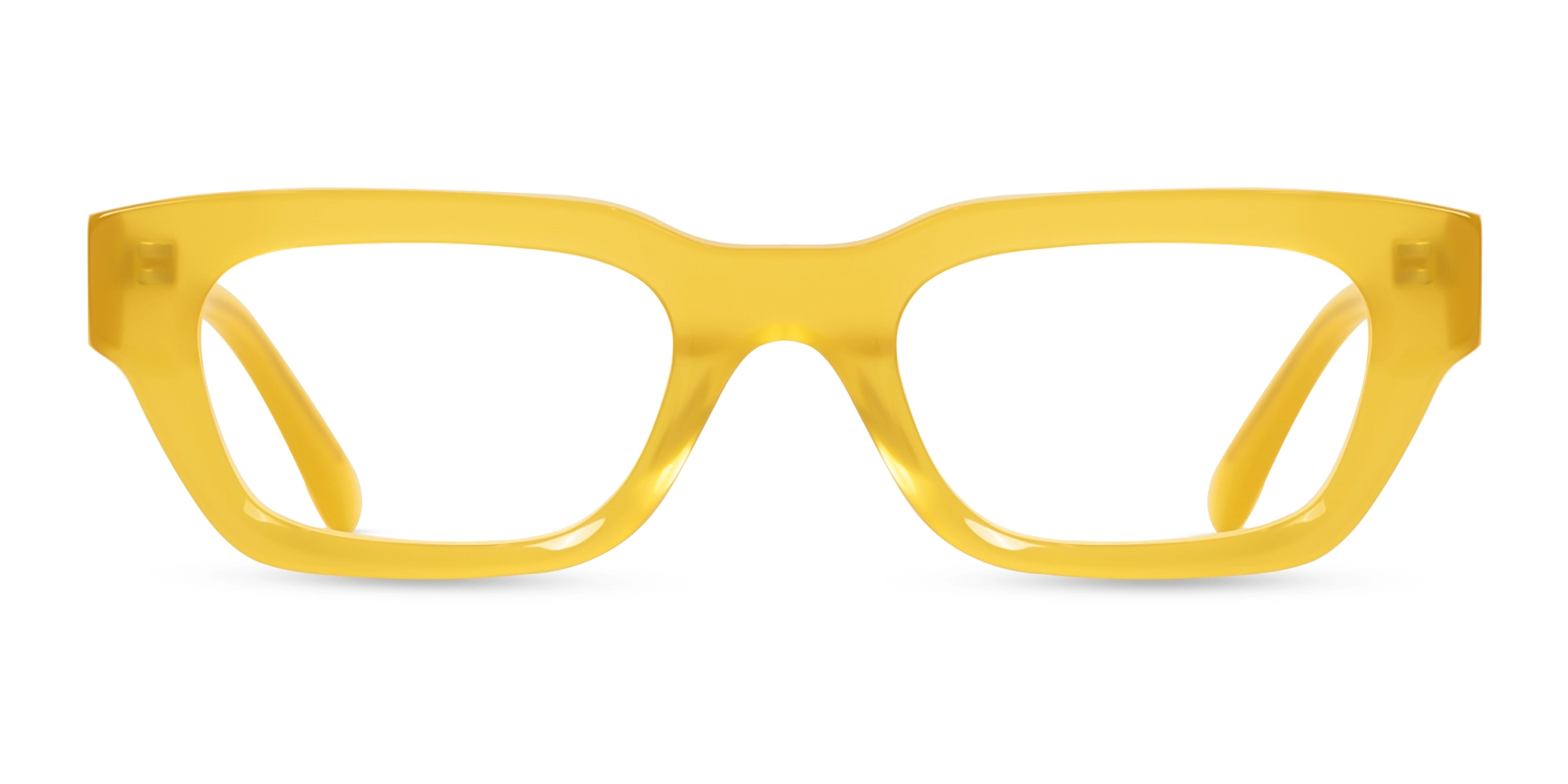 Mimosa Yellow Rectangle Full-Rim Glasses