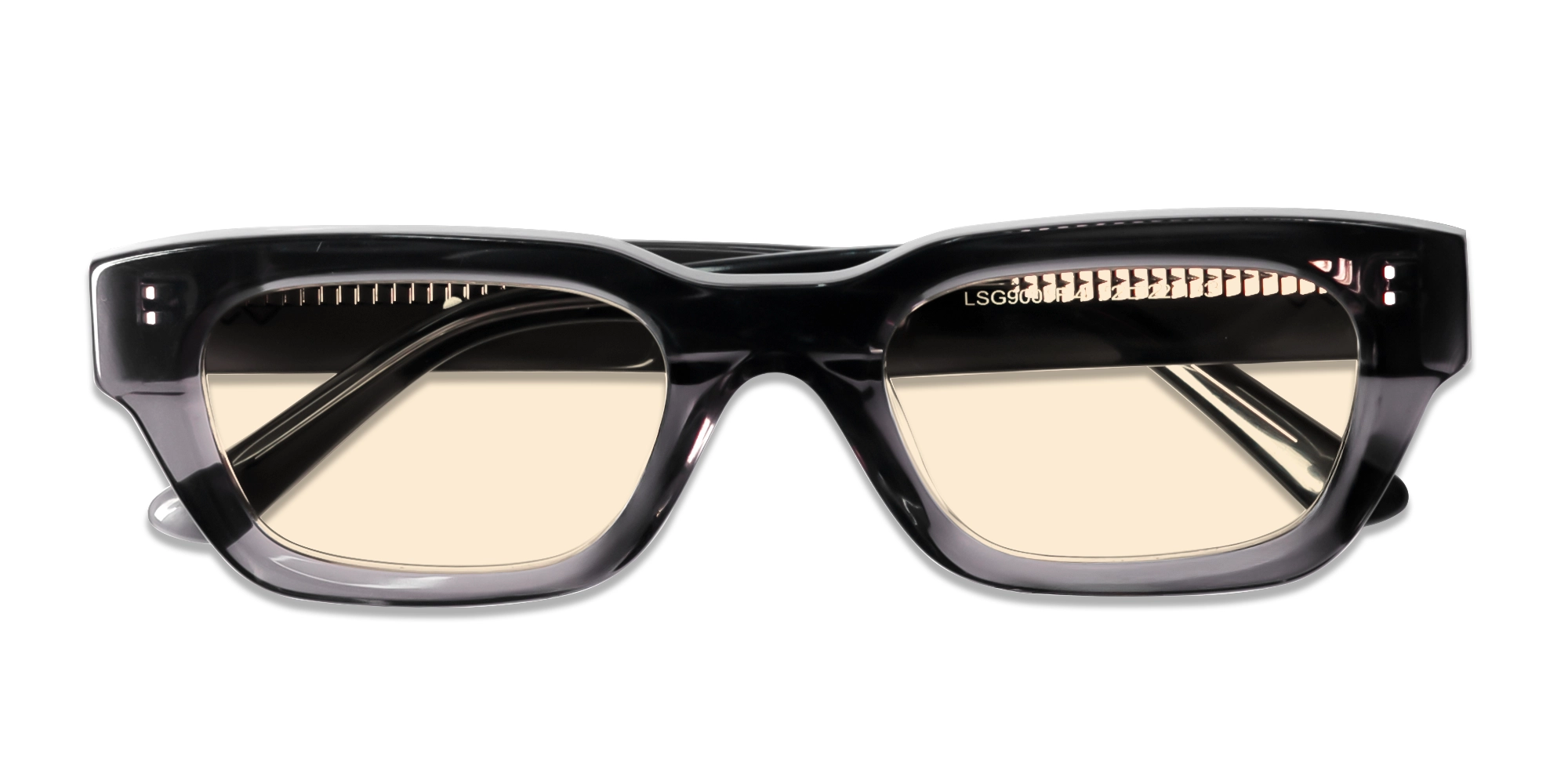 Acetate Full-Rim Rectangle Sunglasses -6